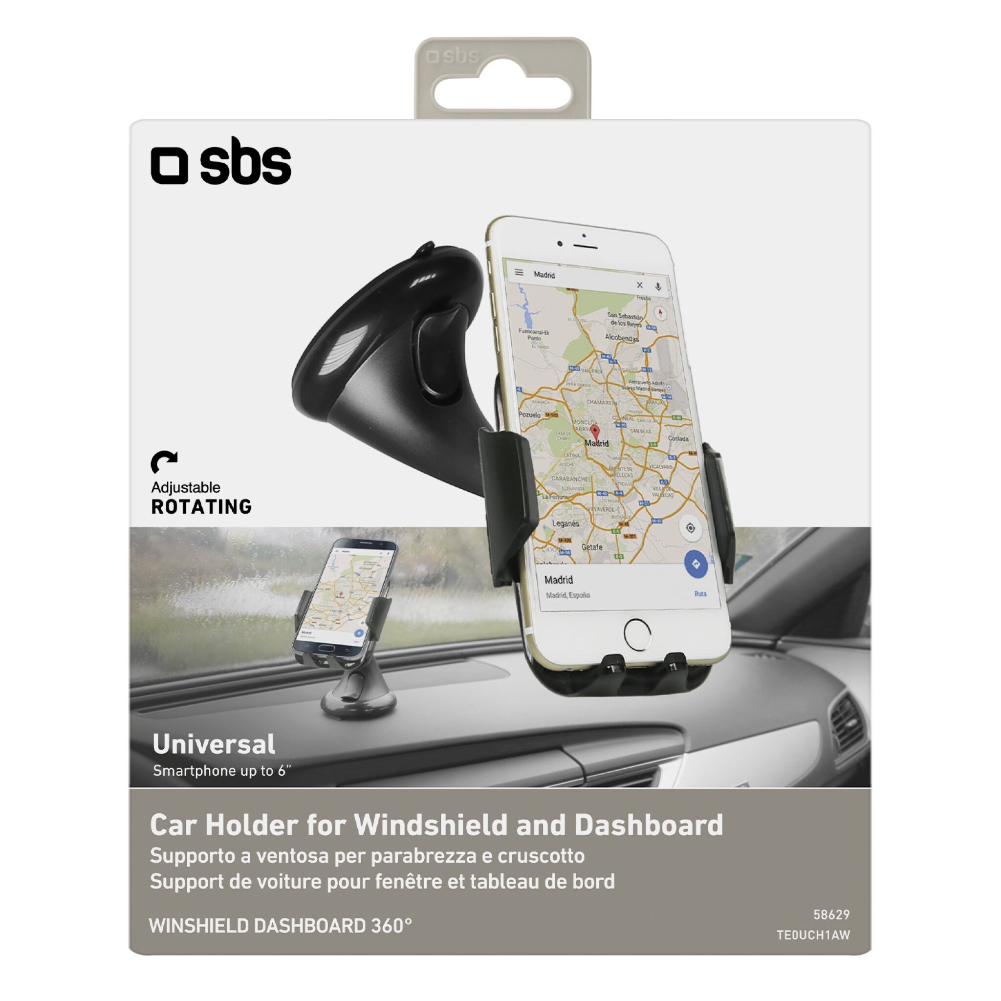 SBS Freeway Car Phone Holder. Black