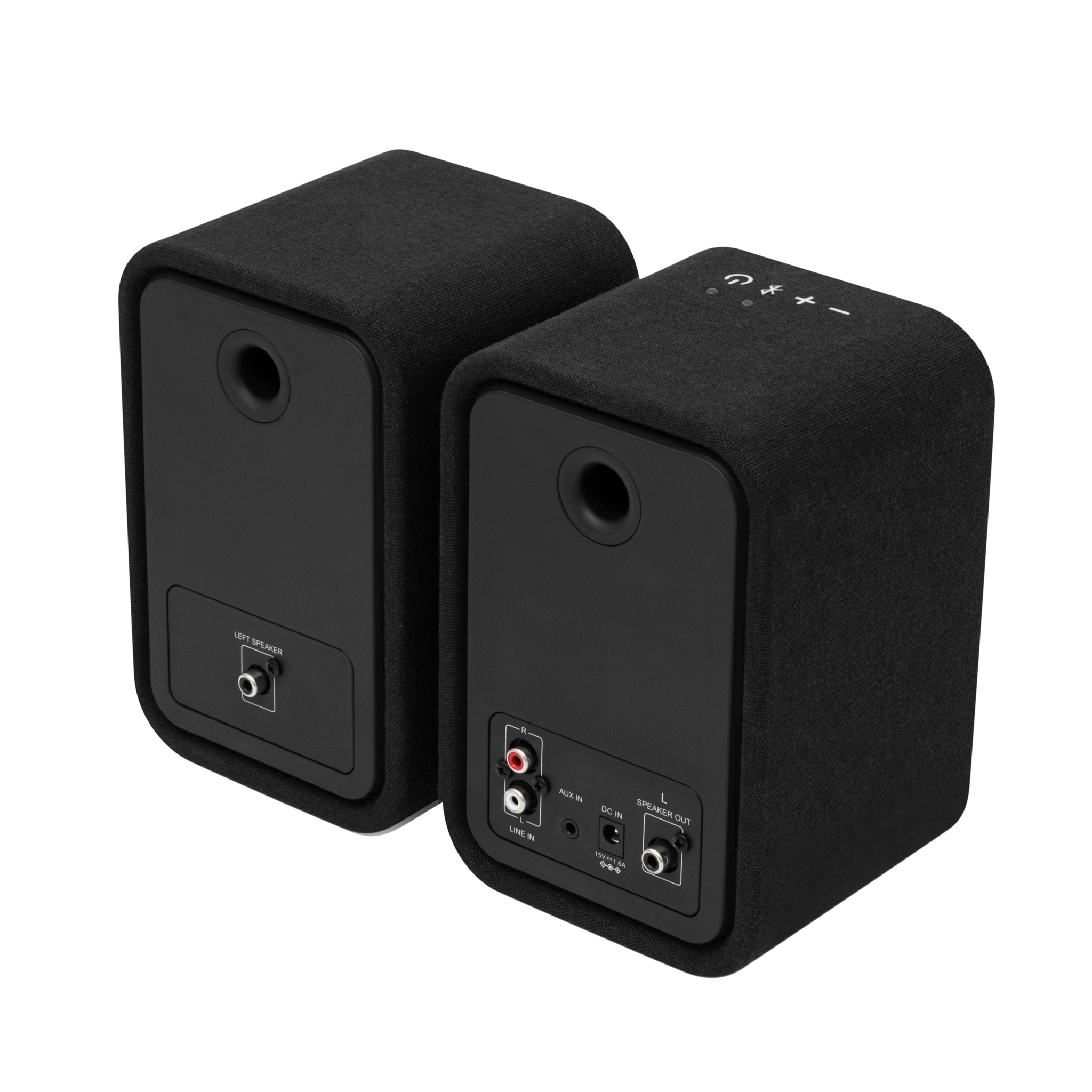Marley Uplift Bookshelf Bluetooth® Speakers. Black