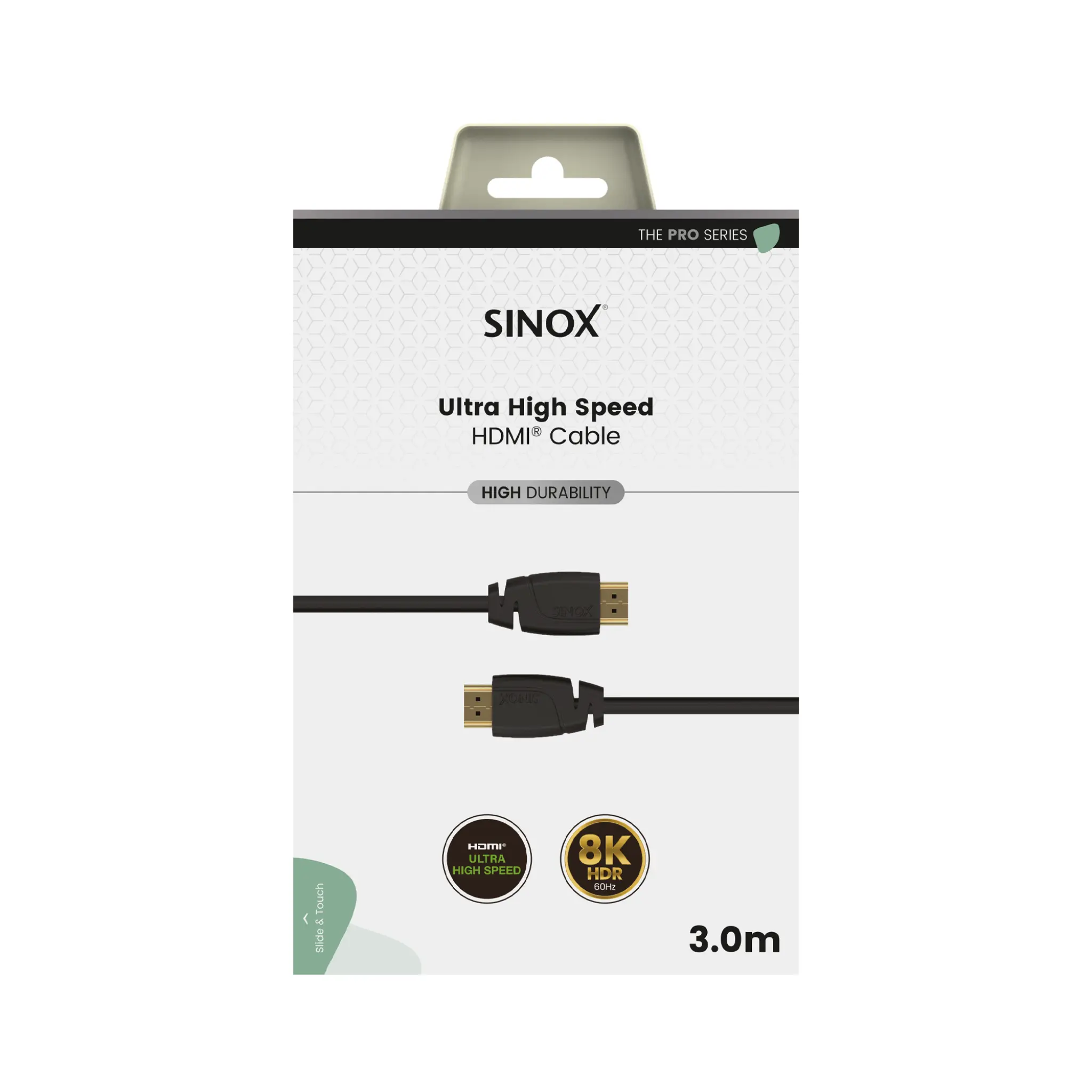 Sinox PRO HDMI™ Cable 8K60HZ+E. 3m. Black