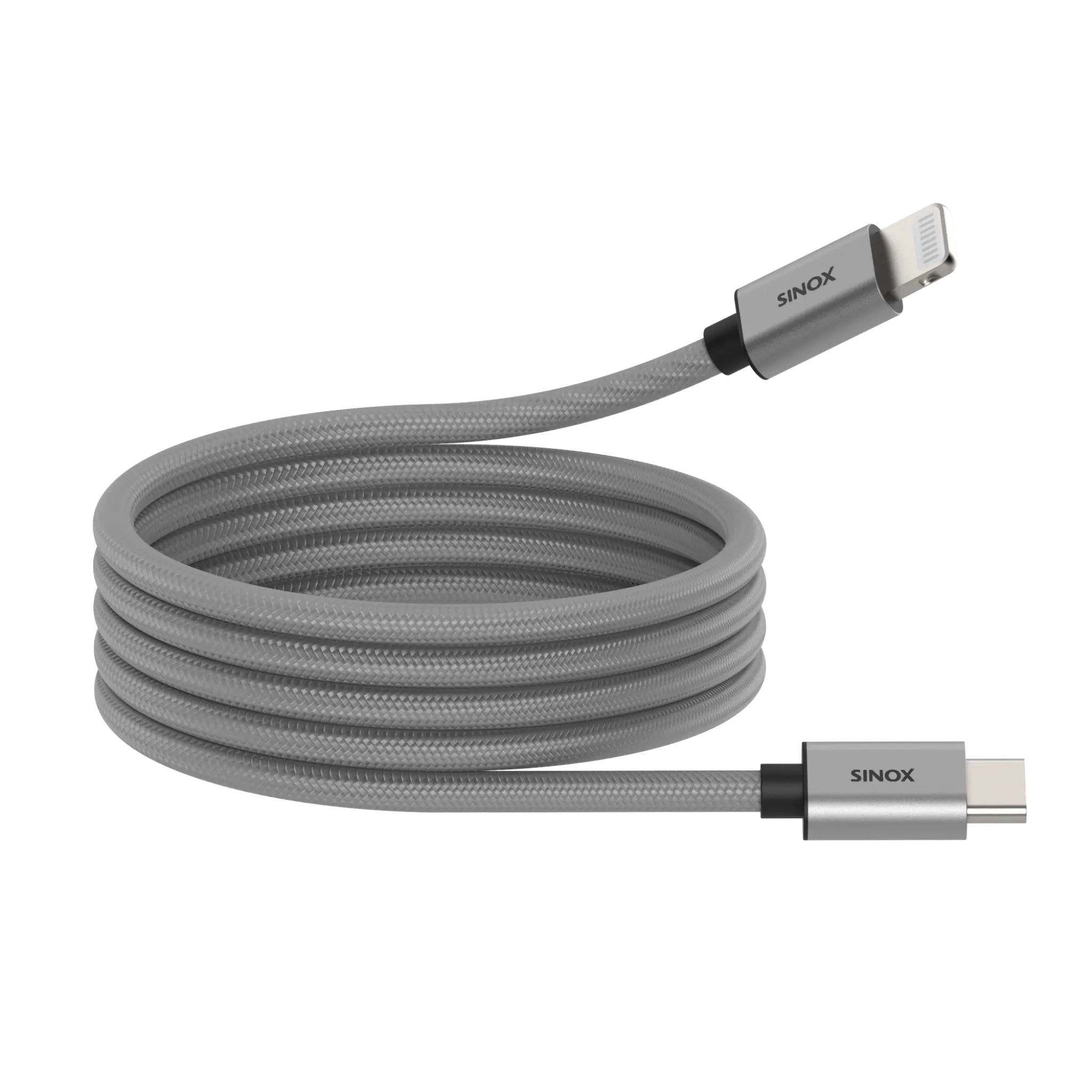 Sinox PRO USB C to Lightning Magnetic Cable. 1m. Grey
