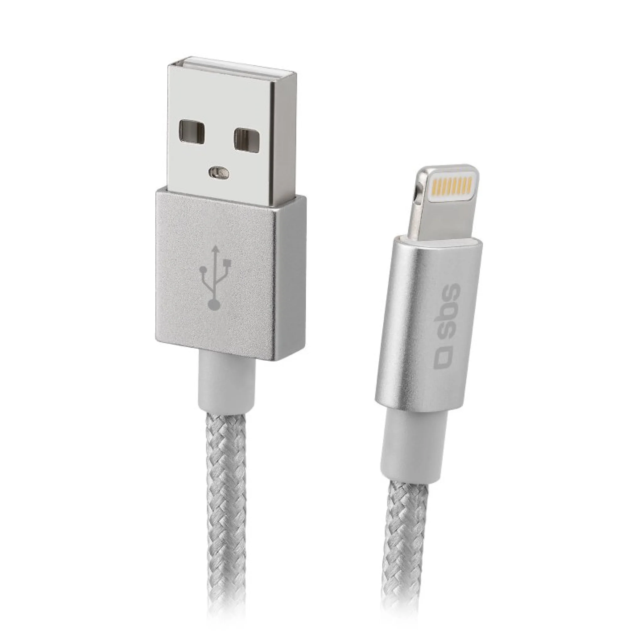 SBS USB — Lightning data and charging cable, MFI. 1m. Silver