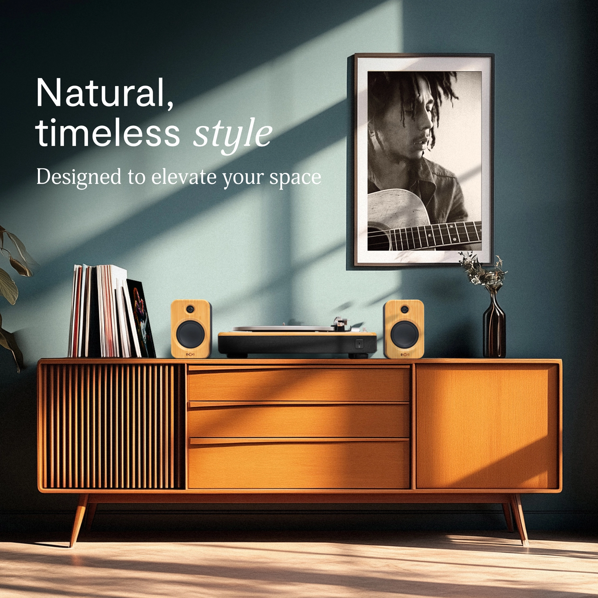 Marley Stir It Up Wireless 2 Turntable. Black