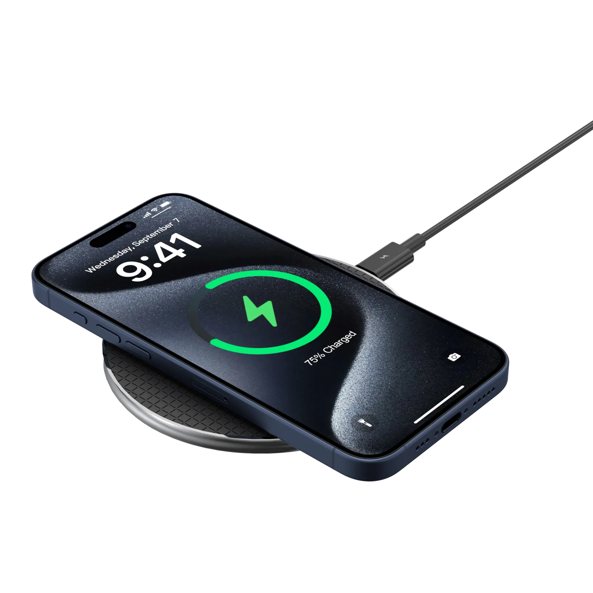 Energizer Ultra-Slim Wireless Charging Pad with 15W Fast Power. Black