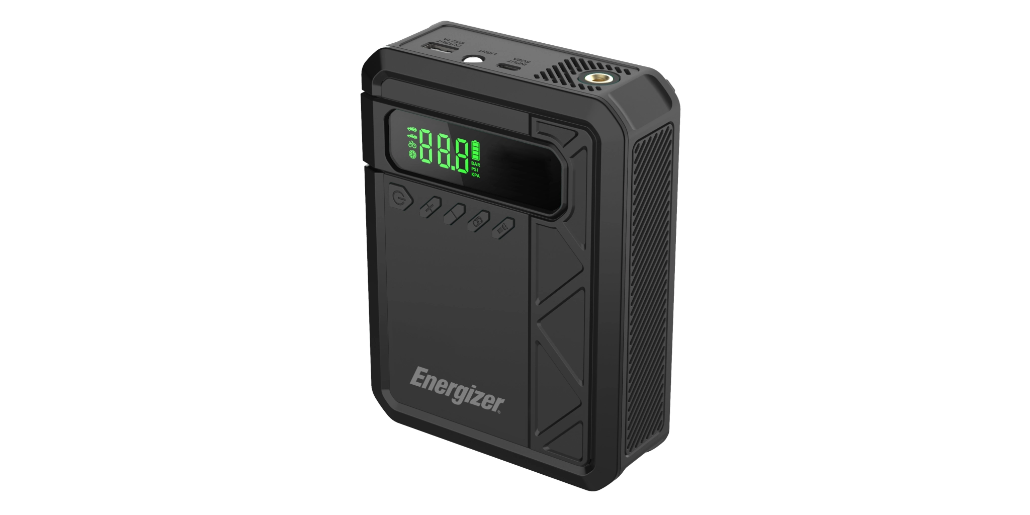 Energizer tire pump and jump starter. Black