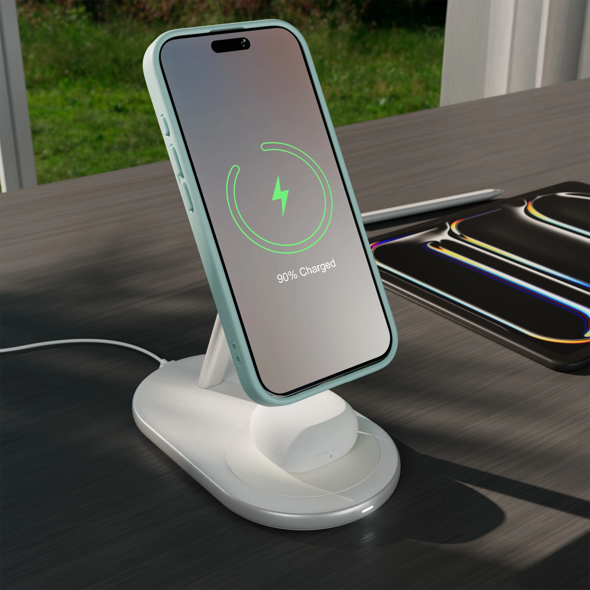 PURO 2-in-1 Charging Station with Qi2 Technology