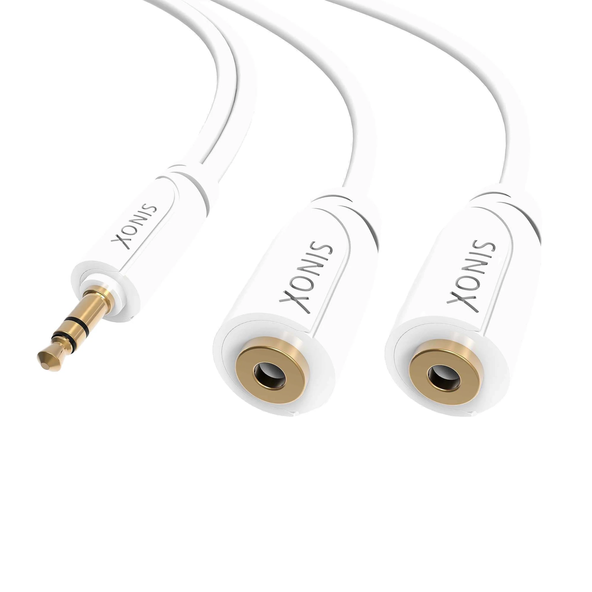 Sinox headphone splitter. 0.2m. White