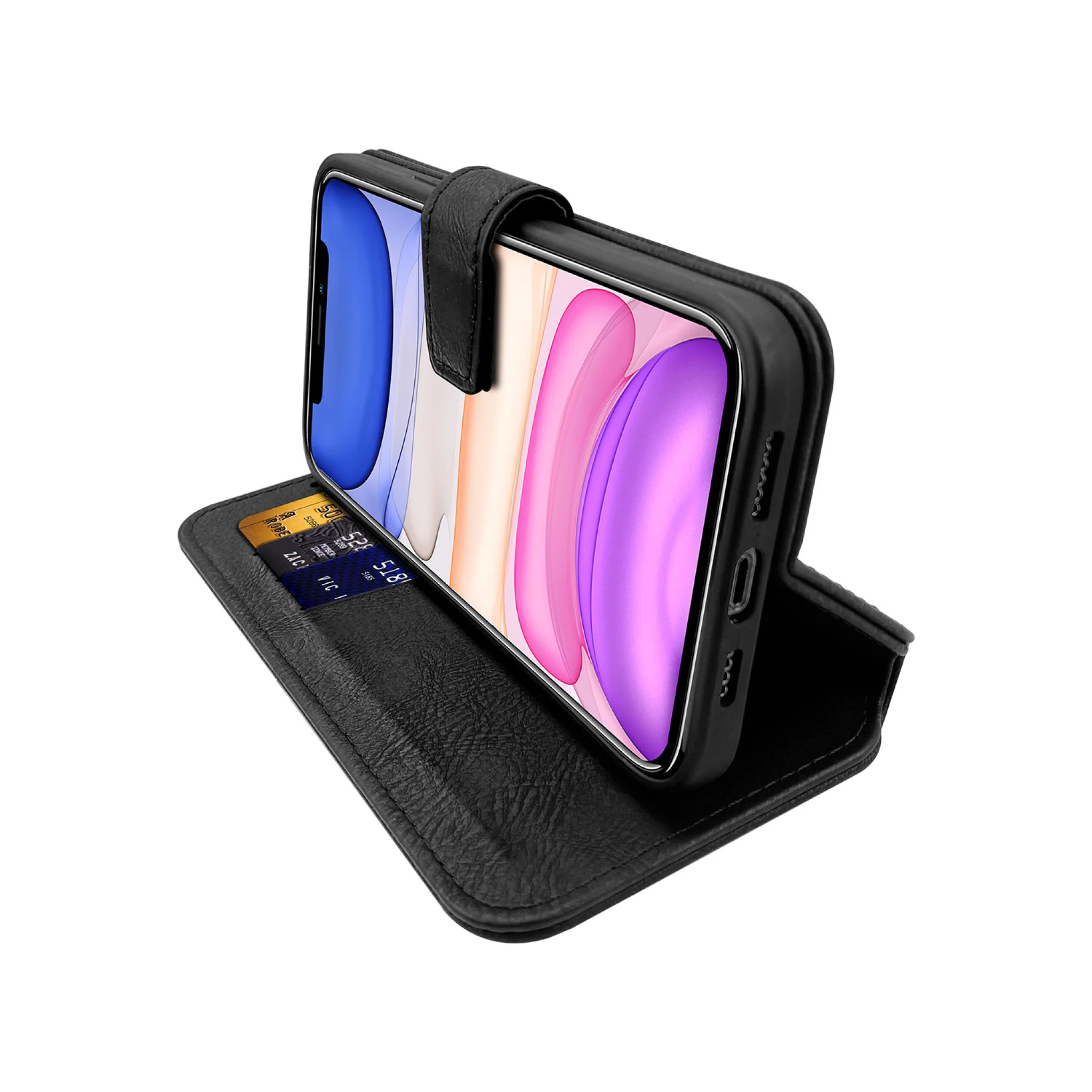 ITSKINS BOOK cover for iPhone 13 mini / 12 mini®. Black