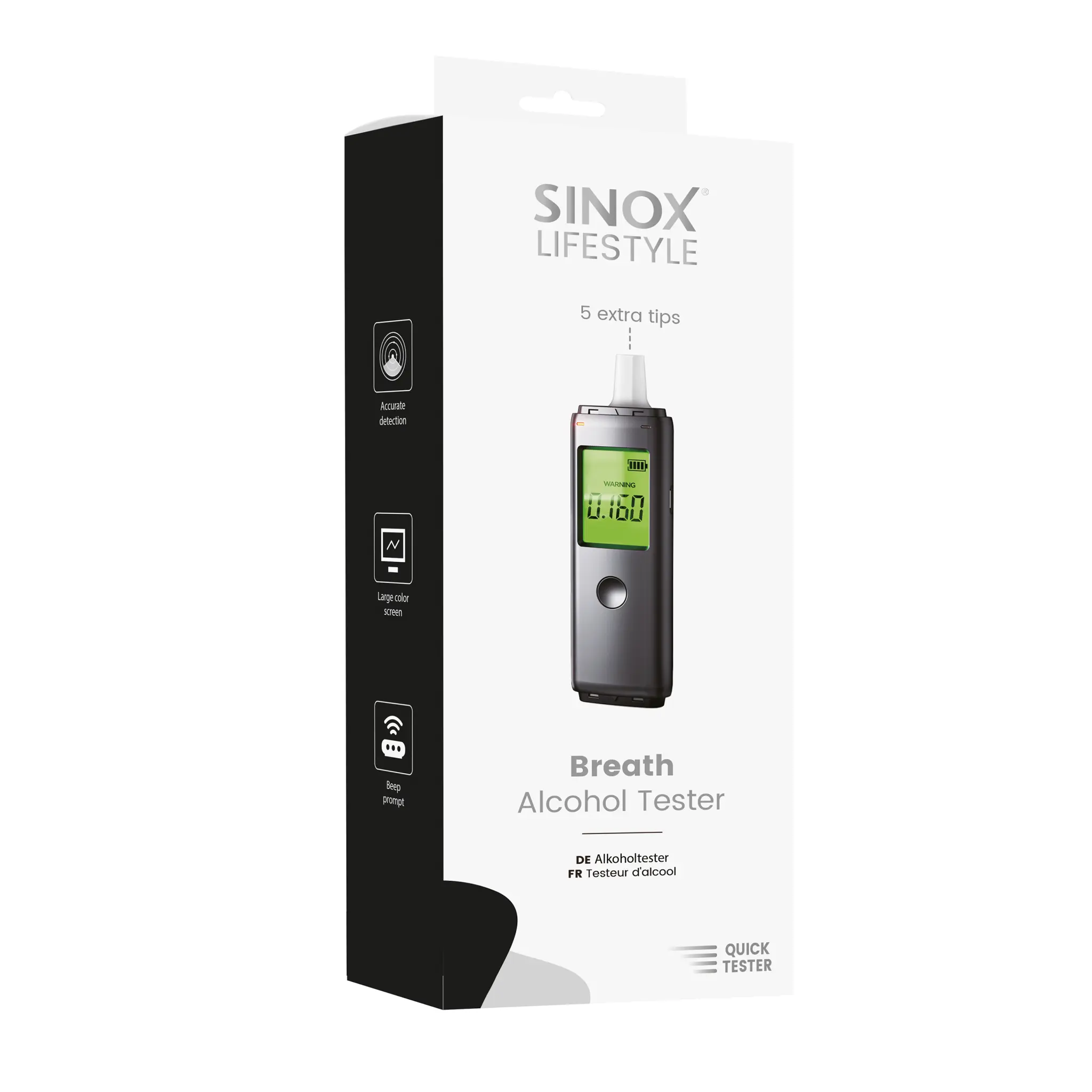 Sinox Breath Alcohol Tester. Black