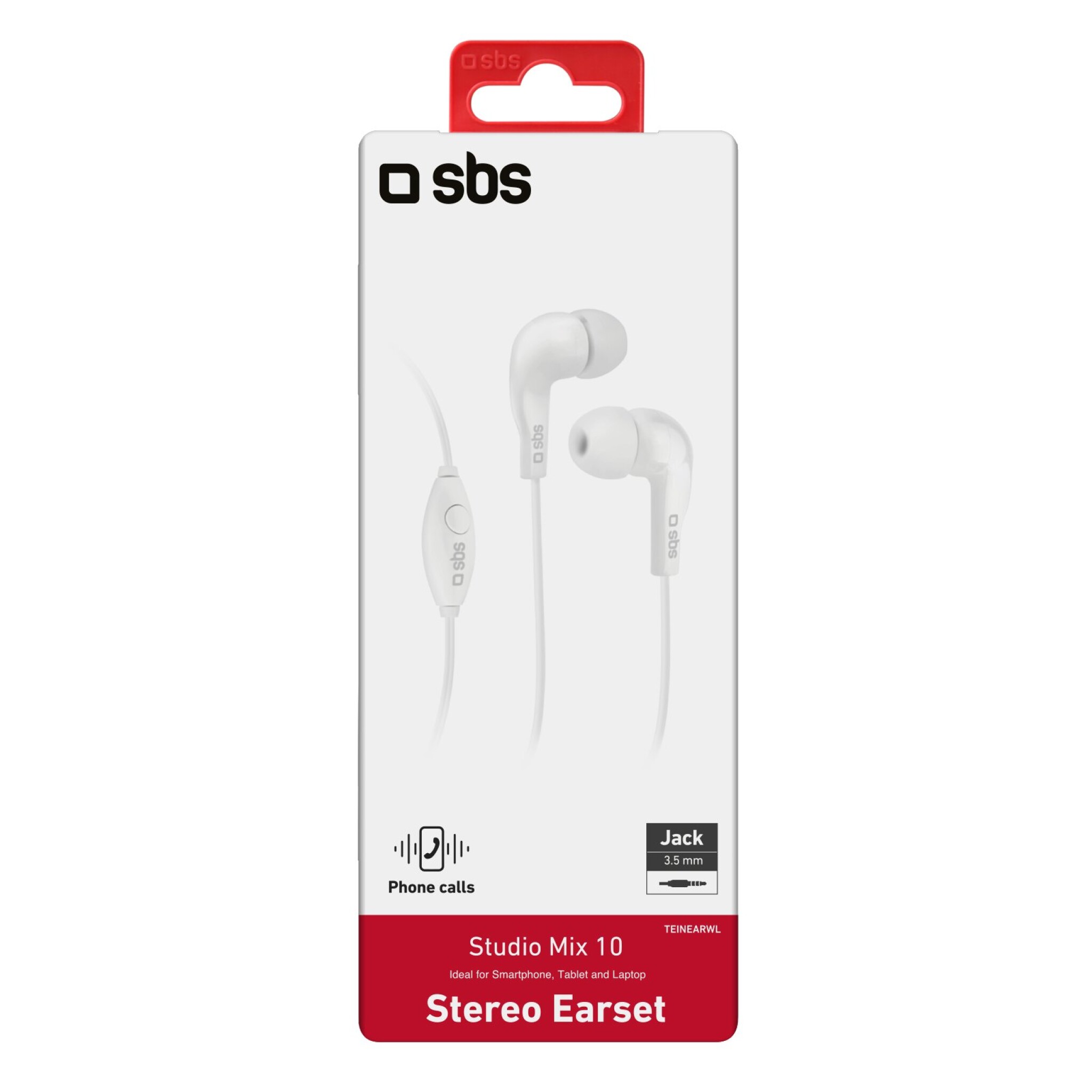 SBS In Ear Stereo Earset Studio Mix 10. White