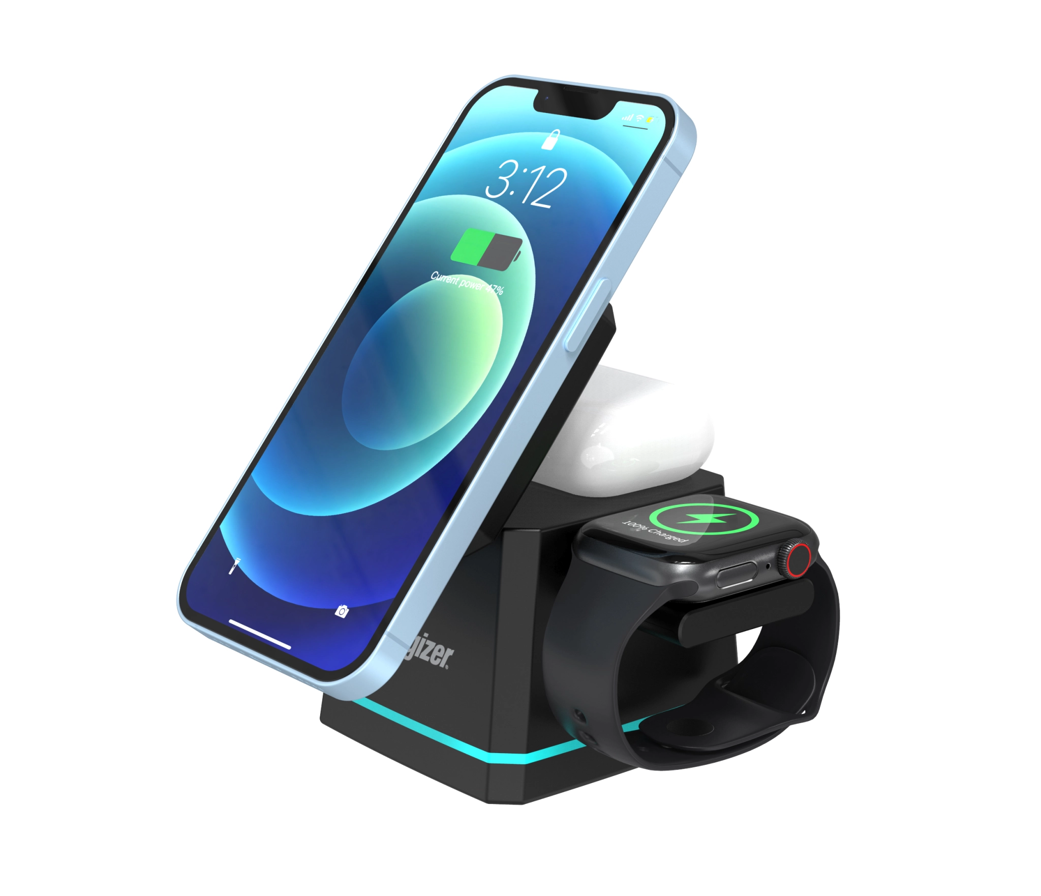 Energizer All-in-One Wireless Charging Dock. Black