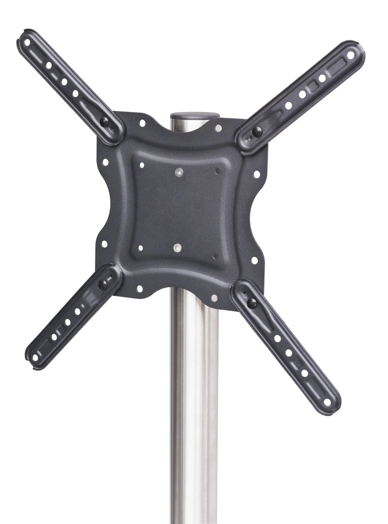 Sinox StandView TV Floor Mount with wheels and rotatable top. 26"-65". Alu finish