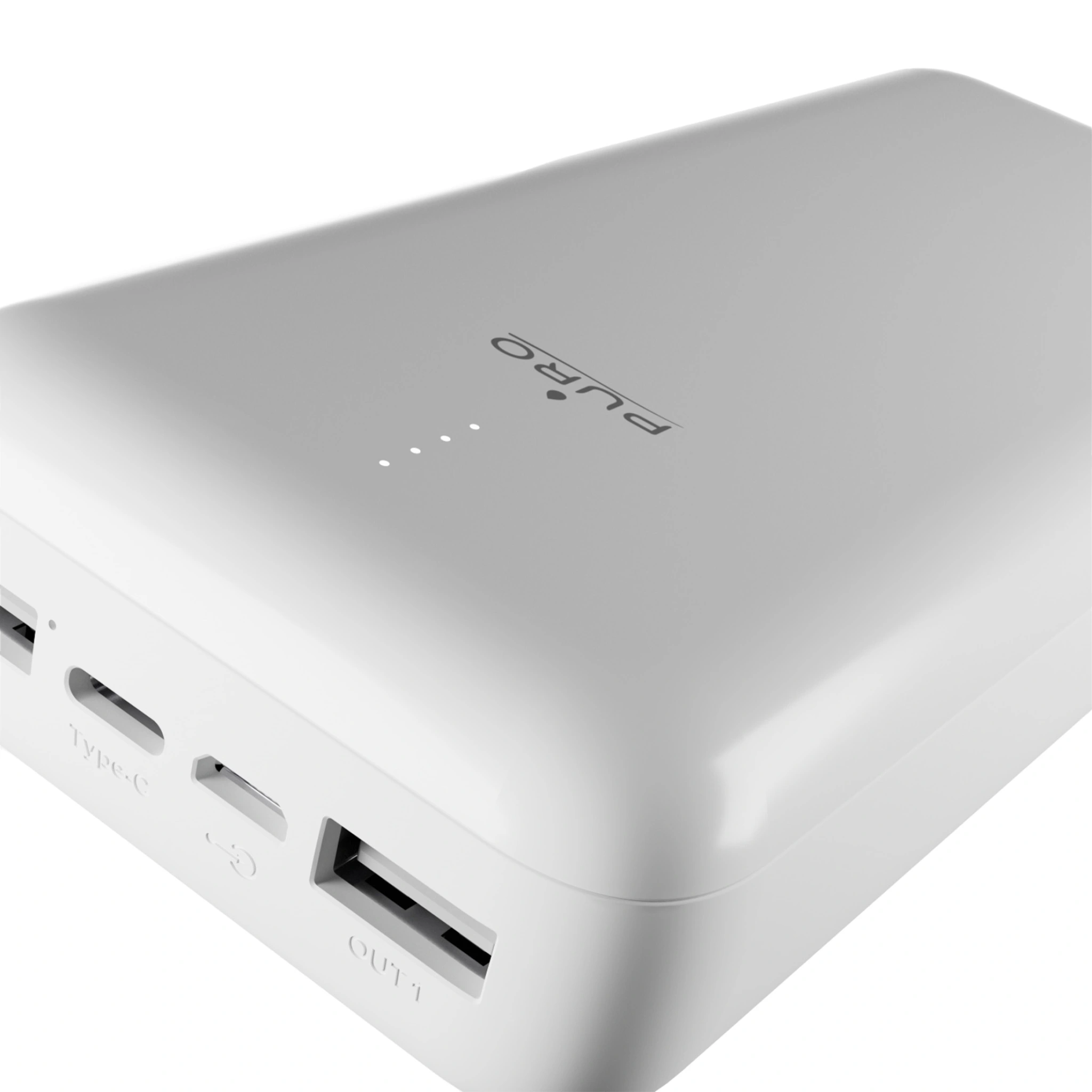 PURO Power Bank 20000mAh USB-C + 2 USB-A Fast Charge. White