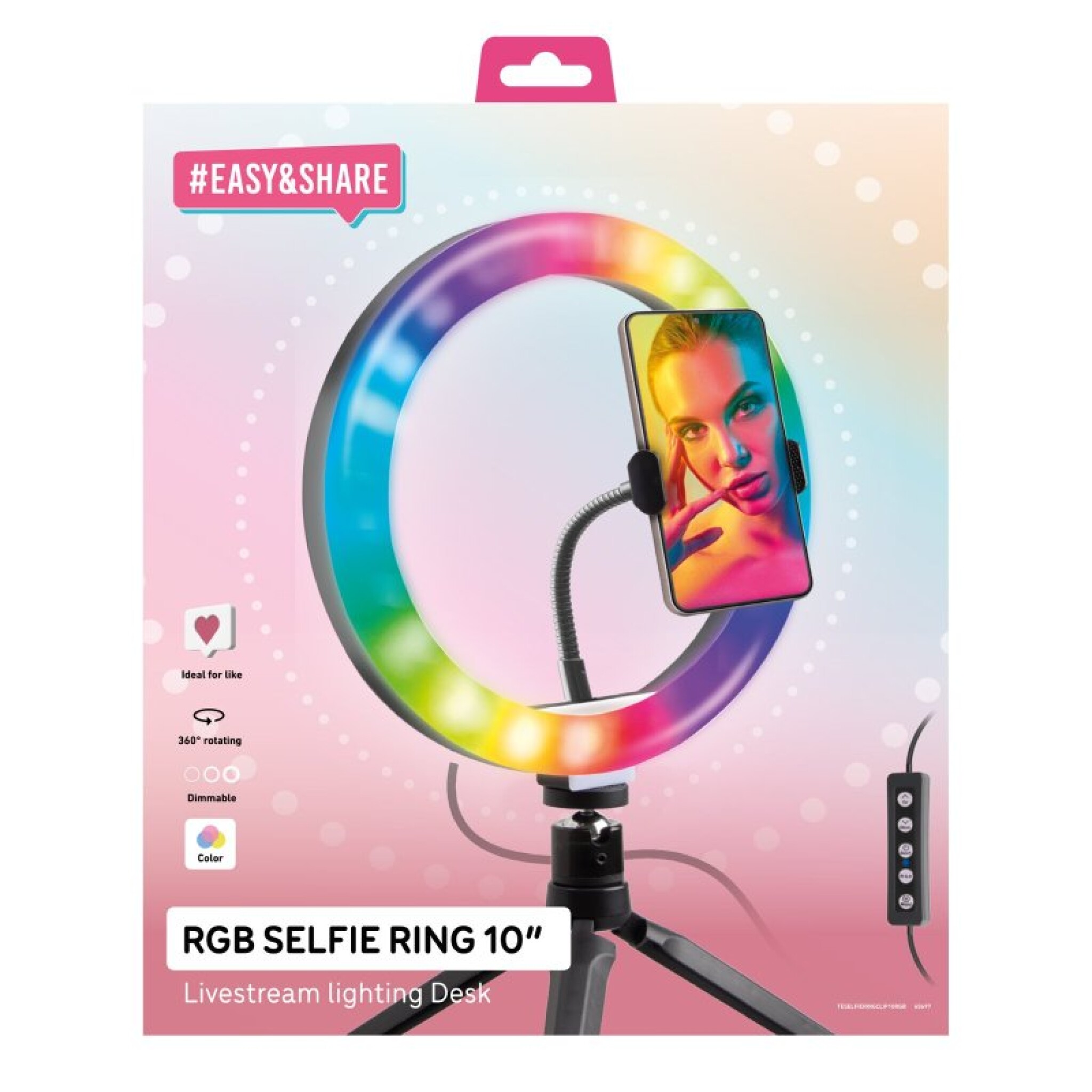 SBS Multicolour Ring Light with Tripod