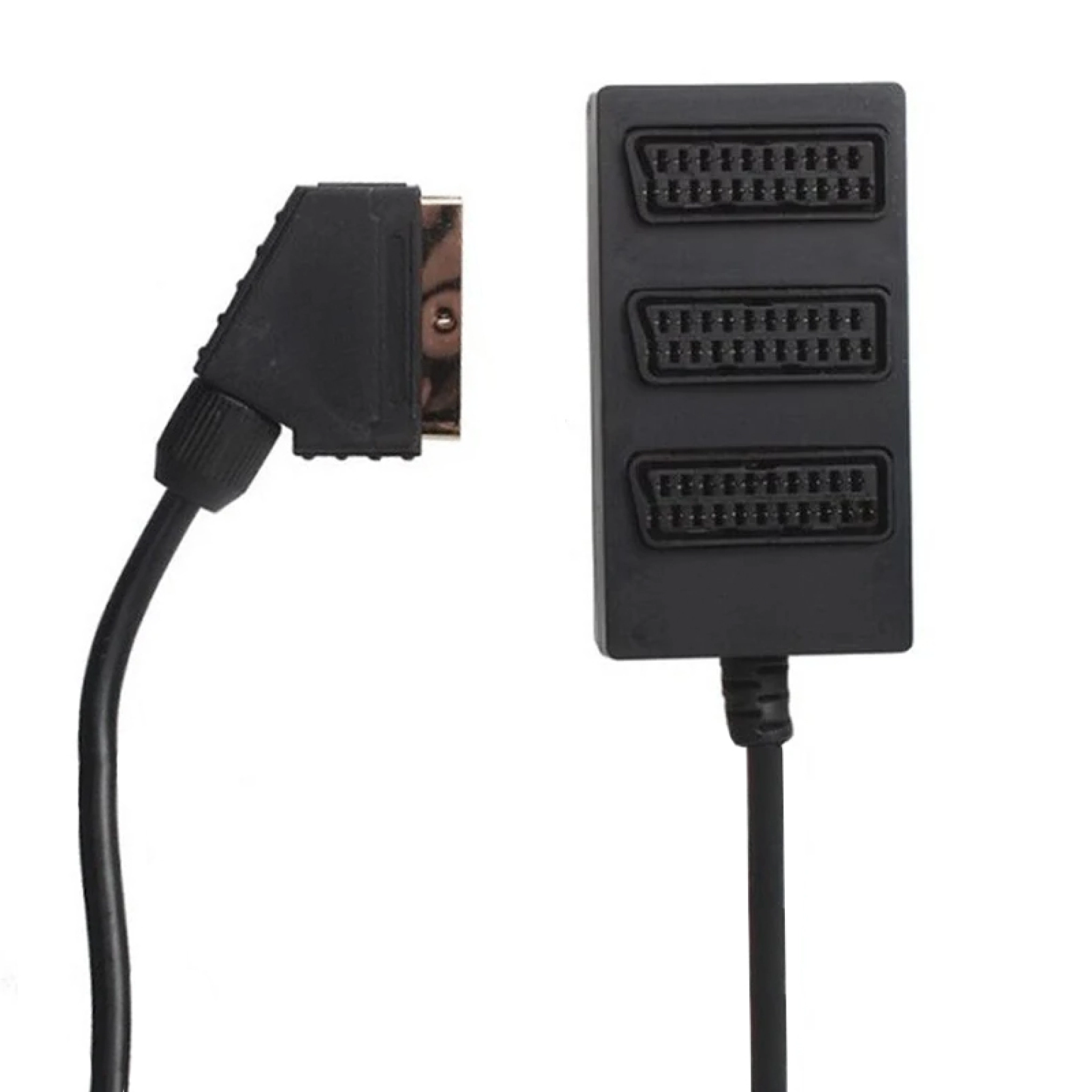 Sinox 3-way Scart Splitter. 0.5m. Black