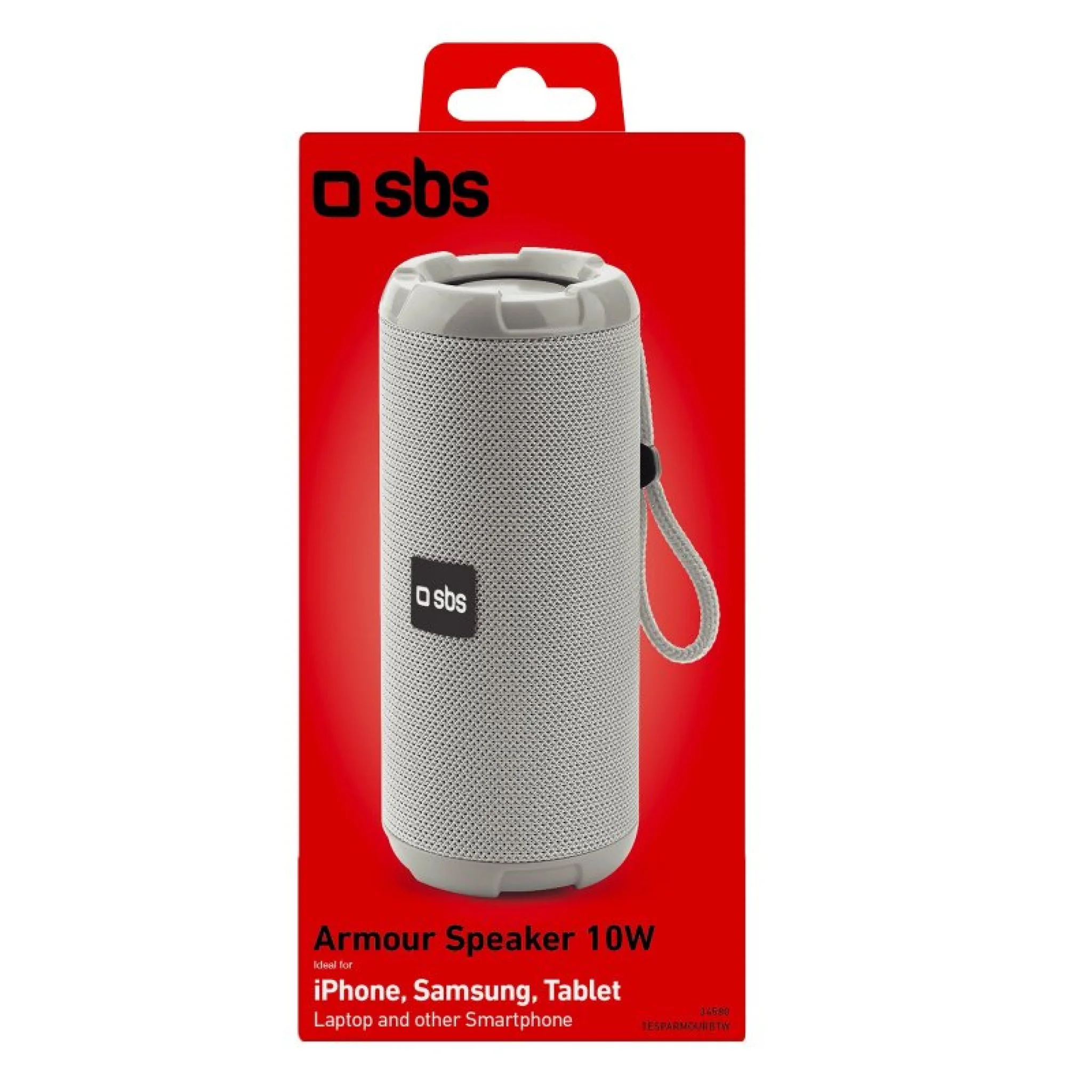 SBS Armour 10W Wireless Speaker. Grey