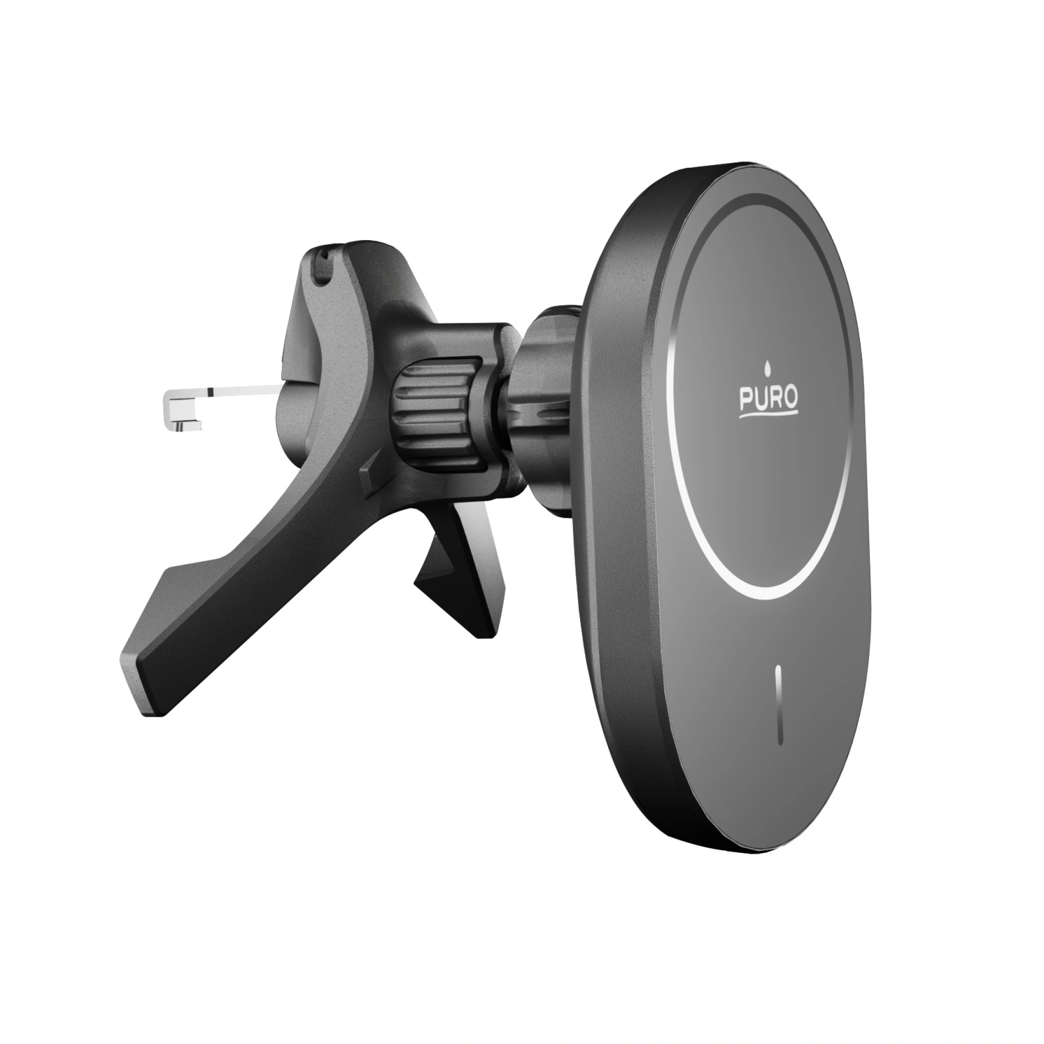 PURO Power Mag Holder magnetic car mount with Qi2 wireless charging