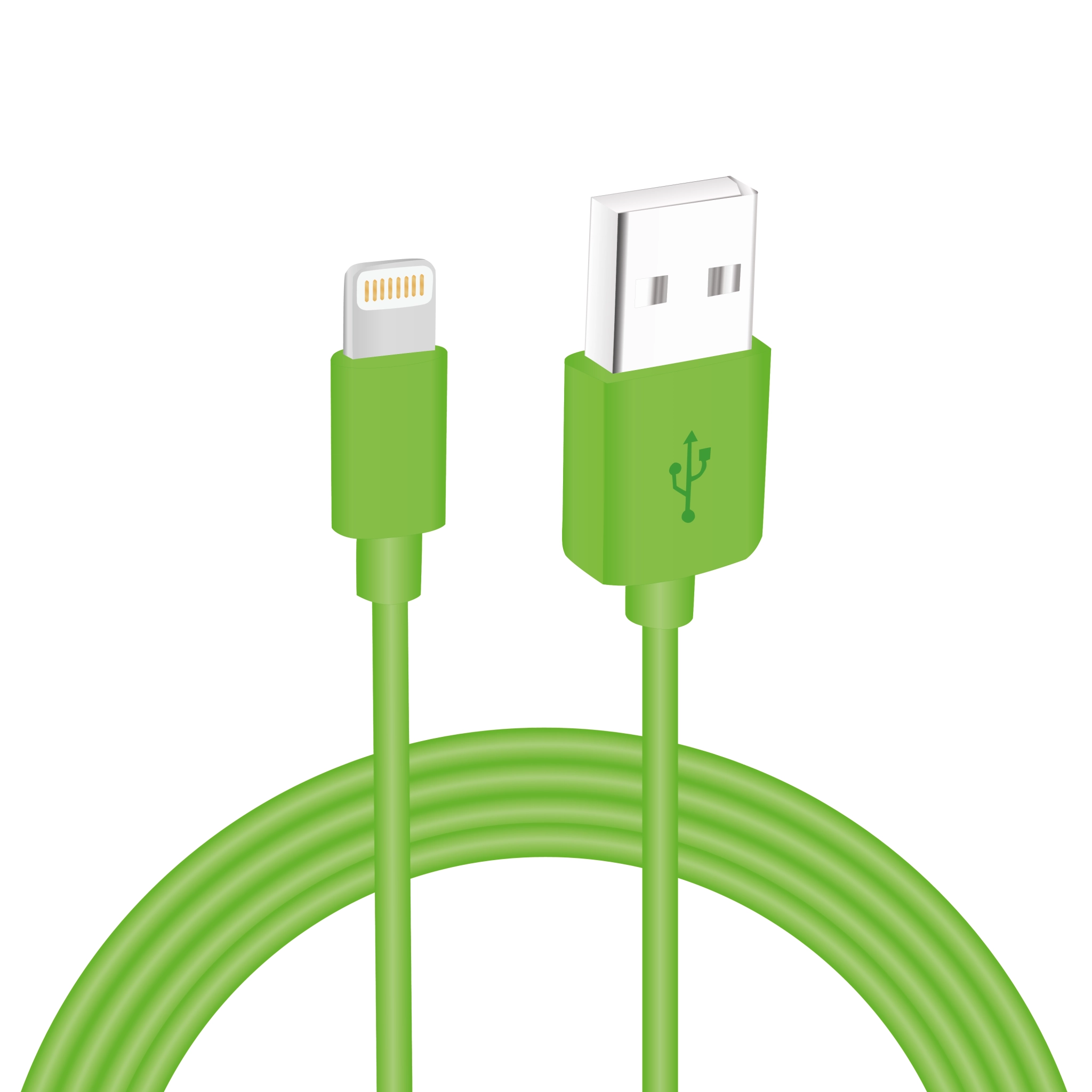 Sinox Lightning Cable with original Apple™ chip. 1m. Green