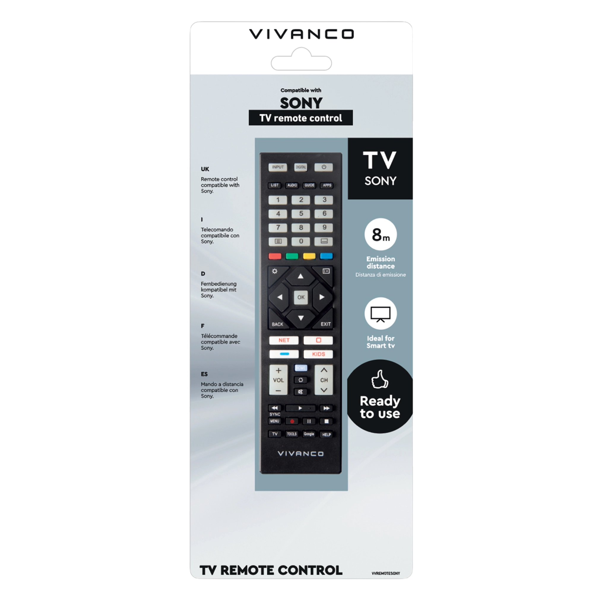 Vivanco Sony TV Remote Control