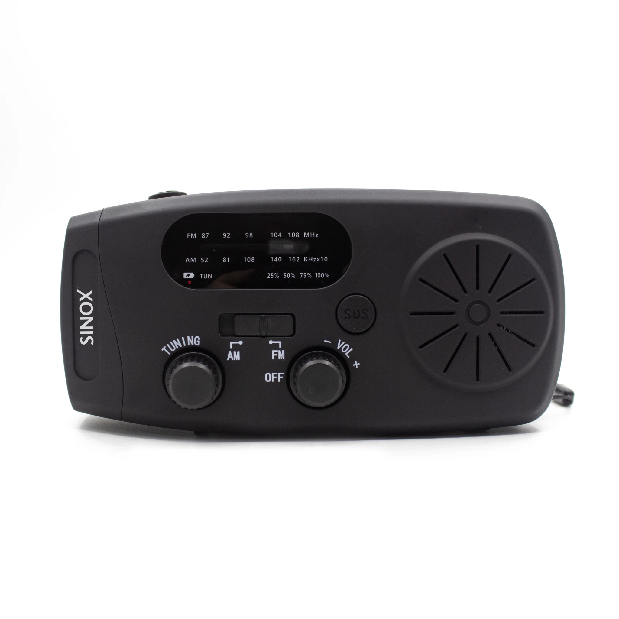 Sinox Compact Emergency Radio. Black