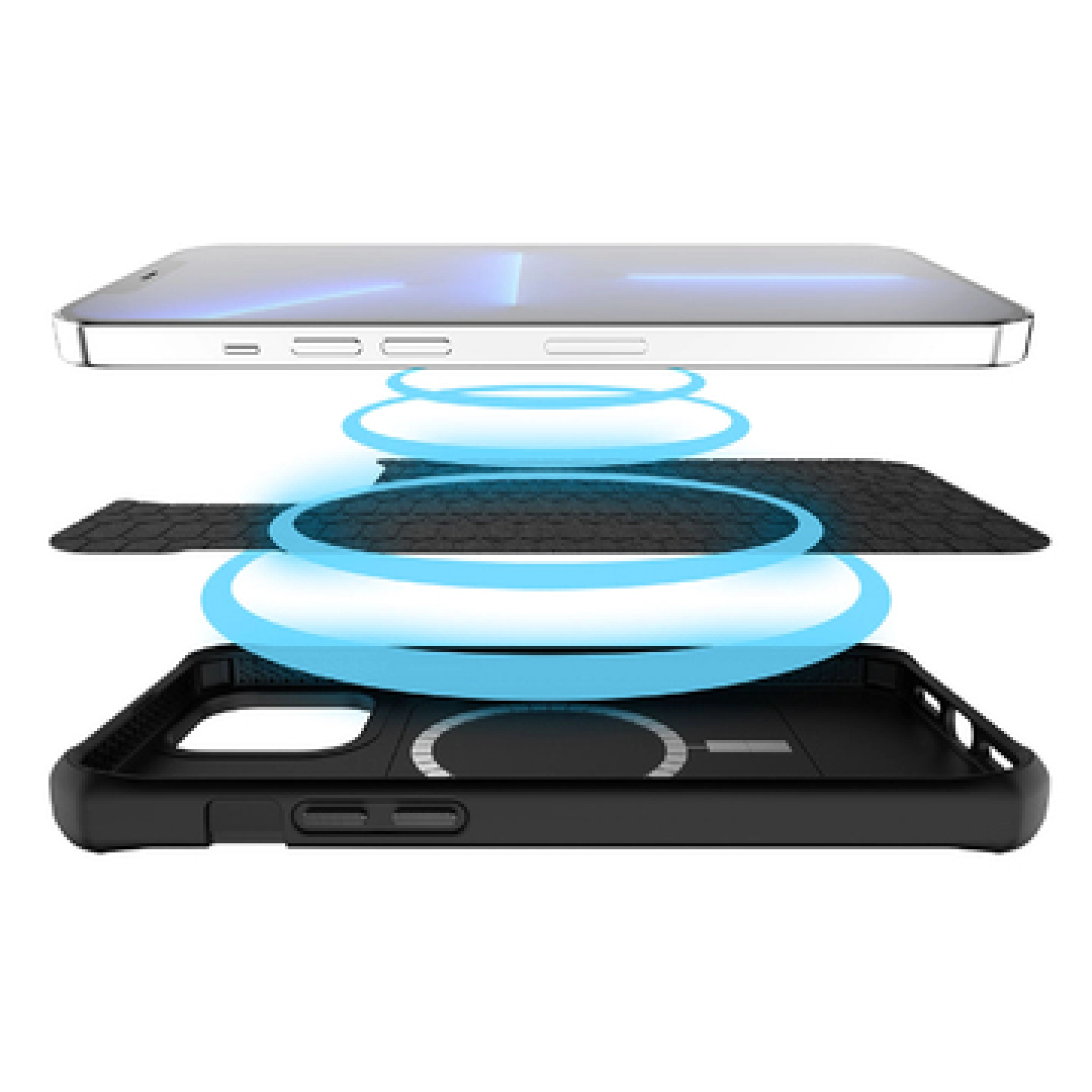 ITSKINS SPECTRUM MAGSAFE SILK cover for iPhone 13 Pro Max / 12 Pro Max®. Black