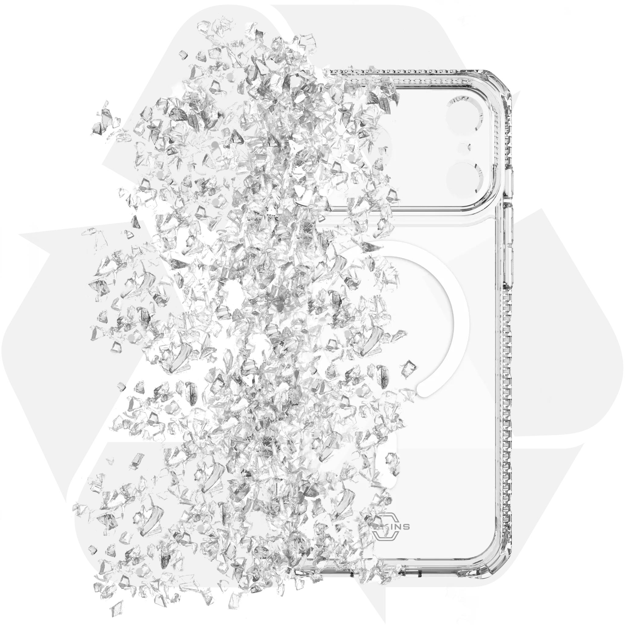 ITSKINS HYBRID MAGSAFE CLEAR cover for iPhone 17 Pro®. Transparent