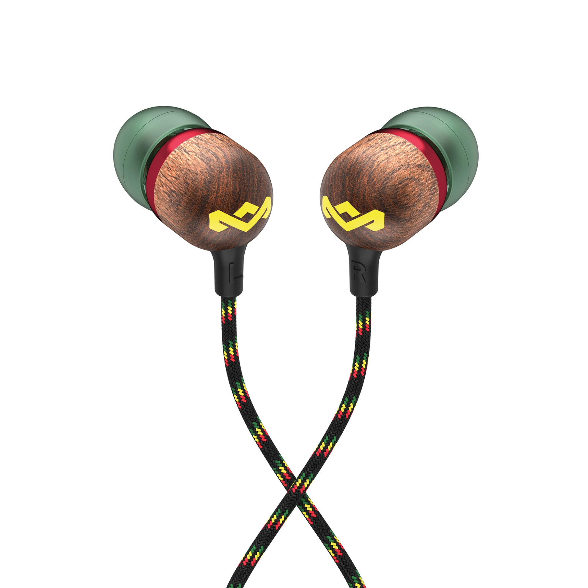 Marley Smile Jamaica USB-C Earbuds. Rasta