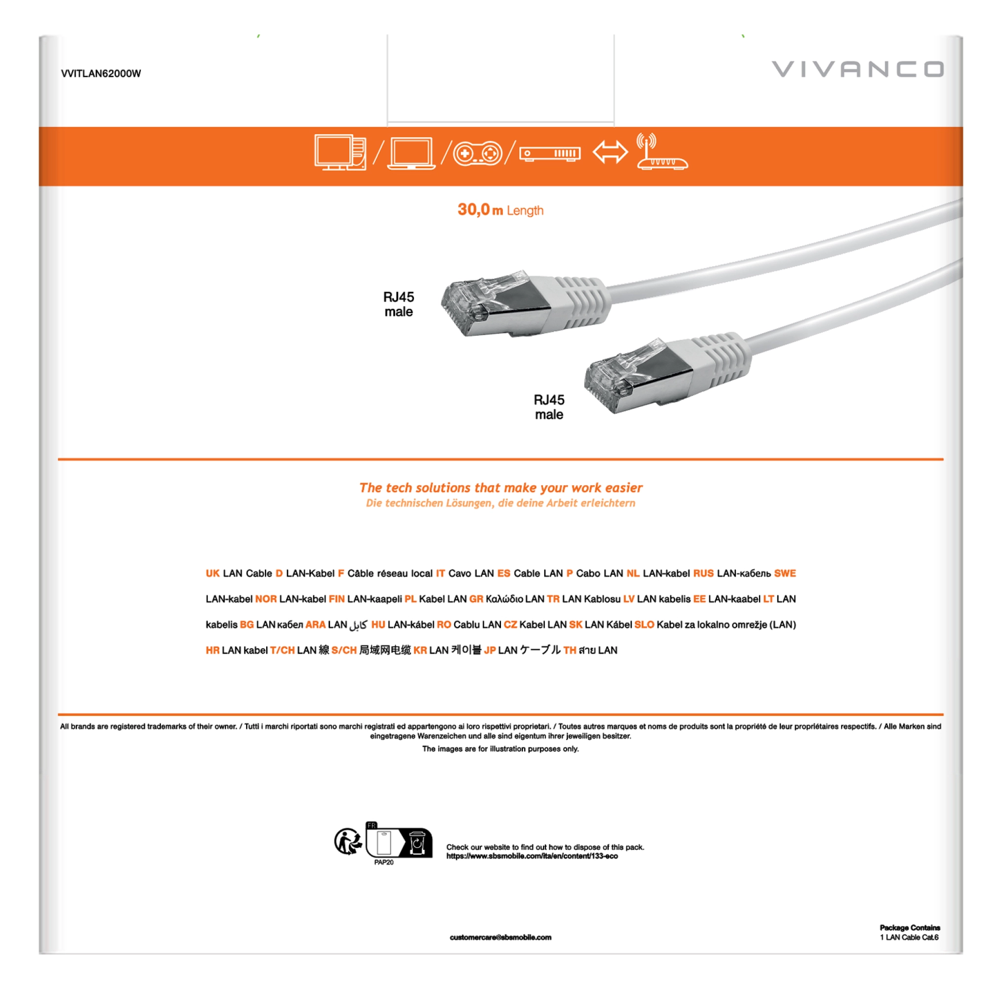 Vivanco Cat 6 network cable