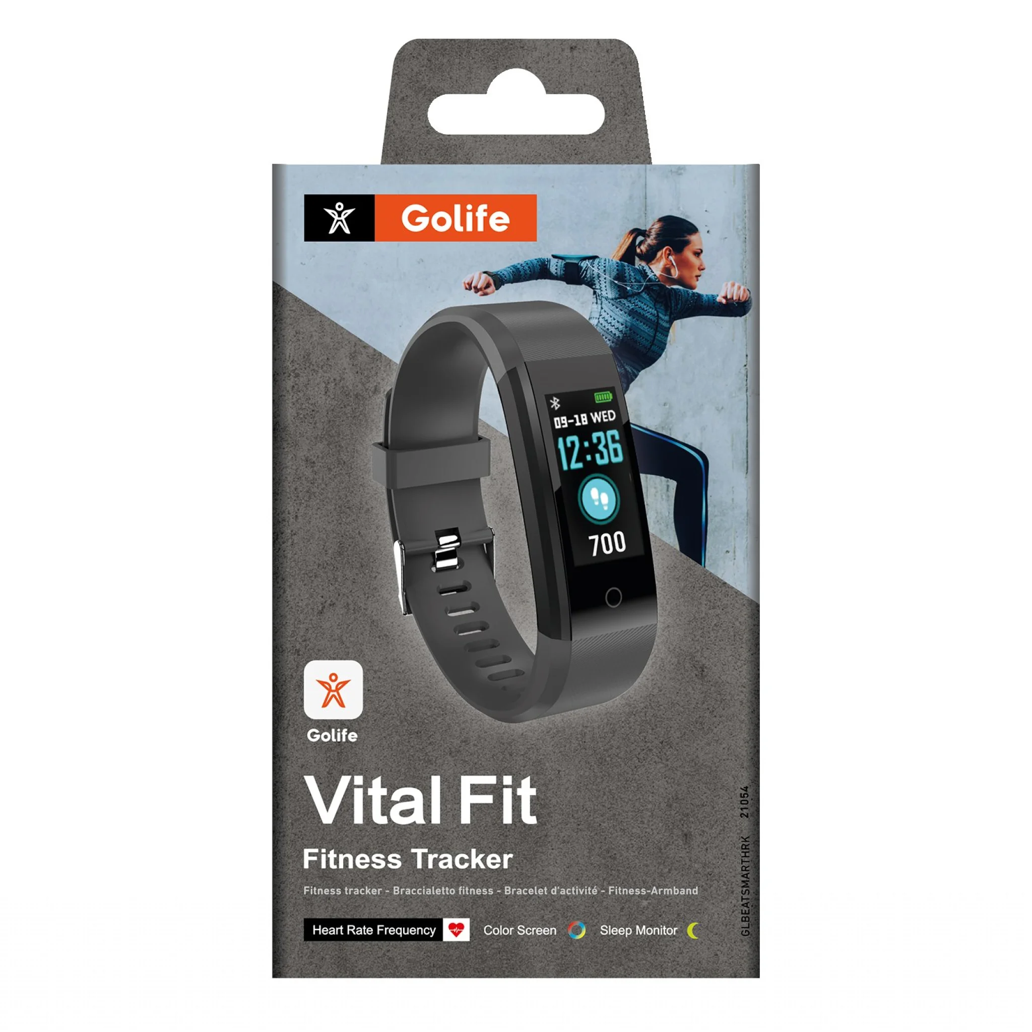 SBS Vital Fit fitness tracker. Black