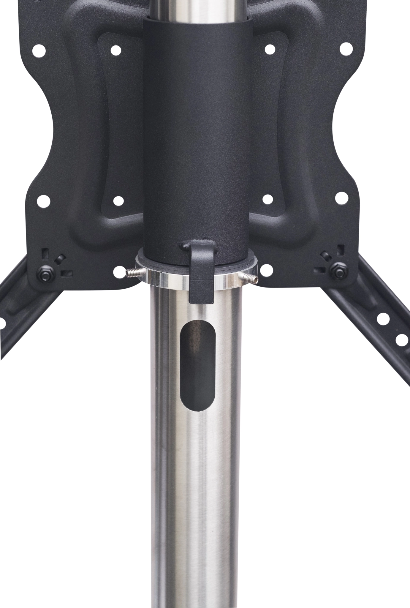 Sinox StandView TV Floor Mount with wheels and rotatable top. 26"-65". Alu finish