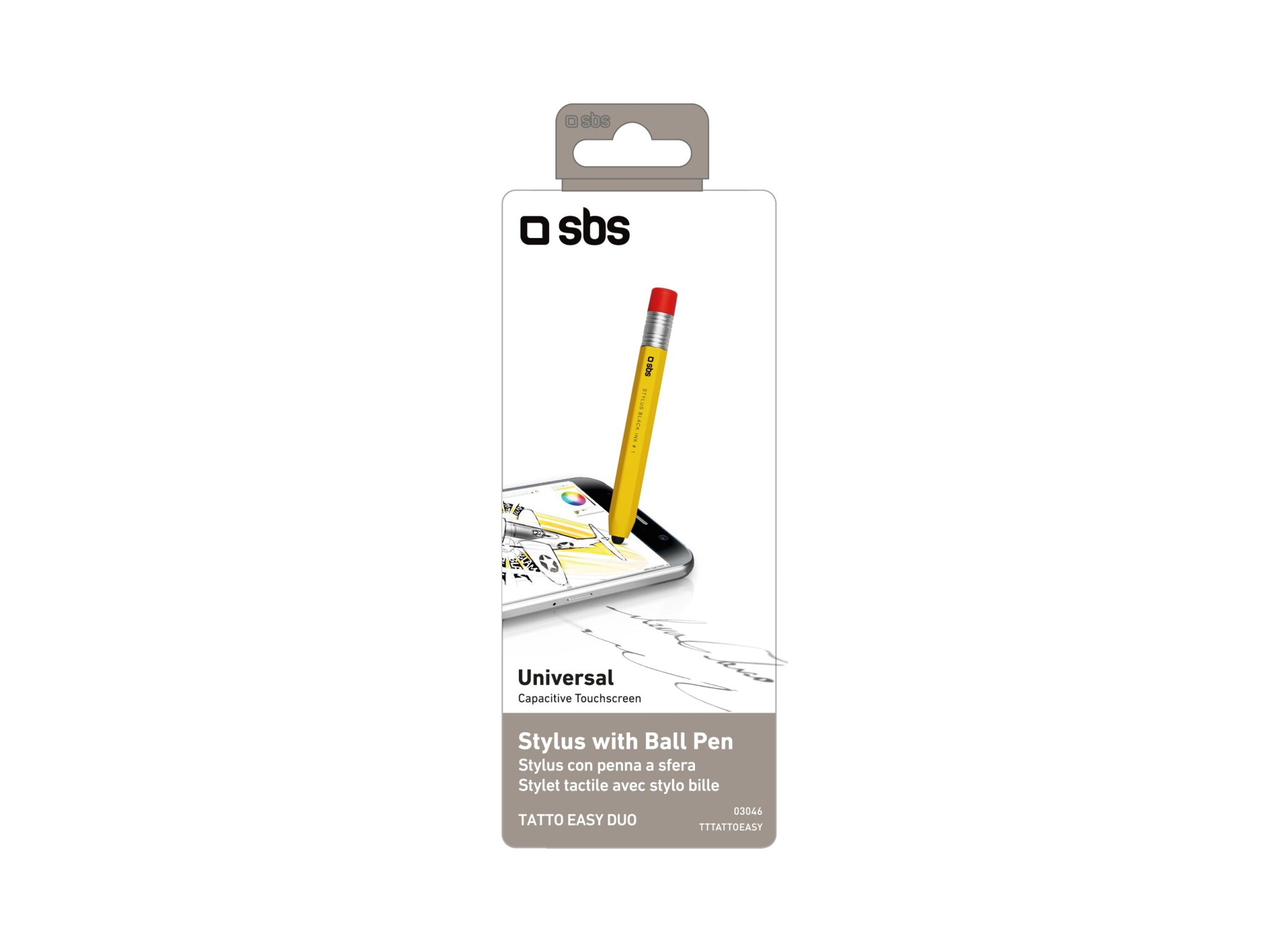 SBS Stylus Pen for Smartphone and Tablet. Yellow