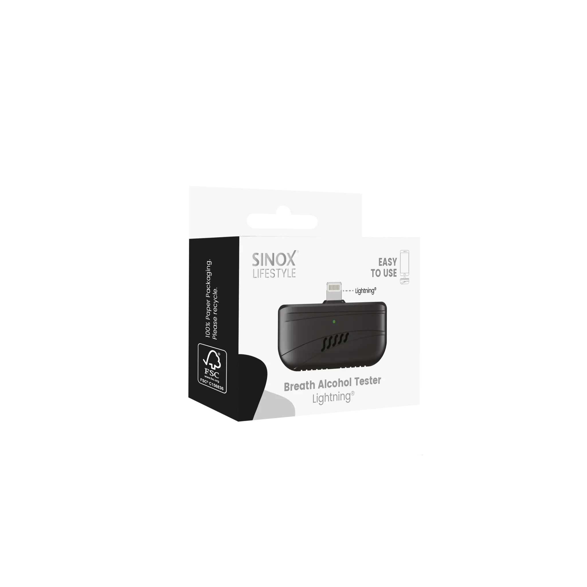 Sinox Mini Alcohol Tester Lightning. Black