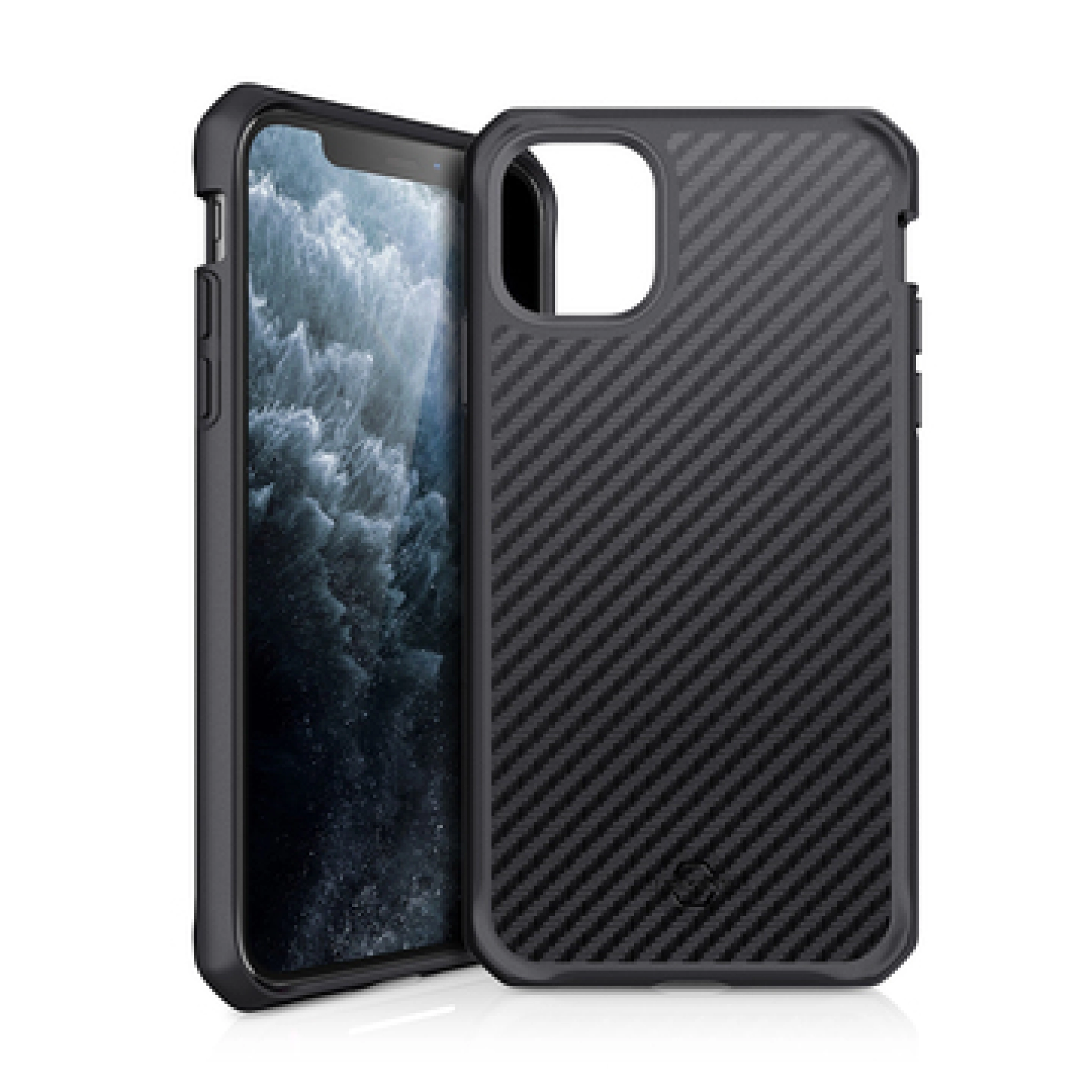 ITSKINS BALLISTIC﻿ CARBON cover for iPhone 11 Pro / XS / X®. Black