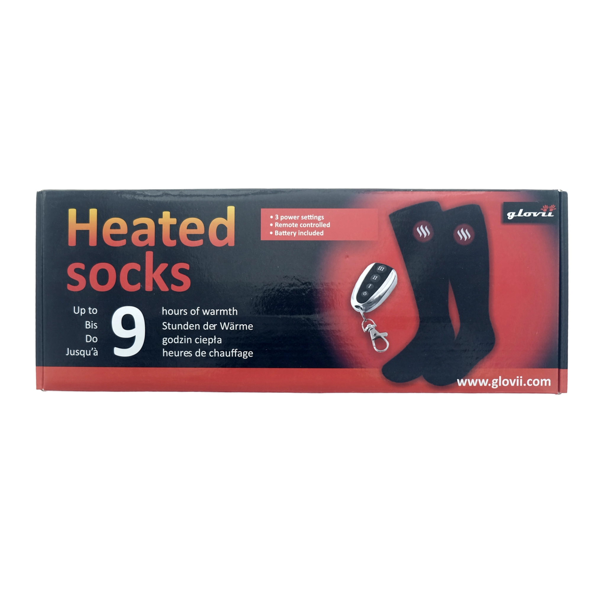 Glovii Heated Socks with Remote L. Black
