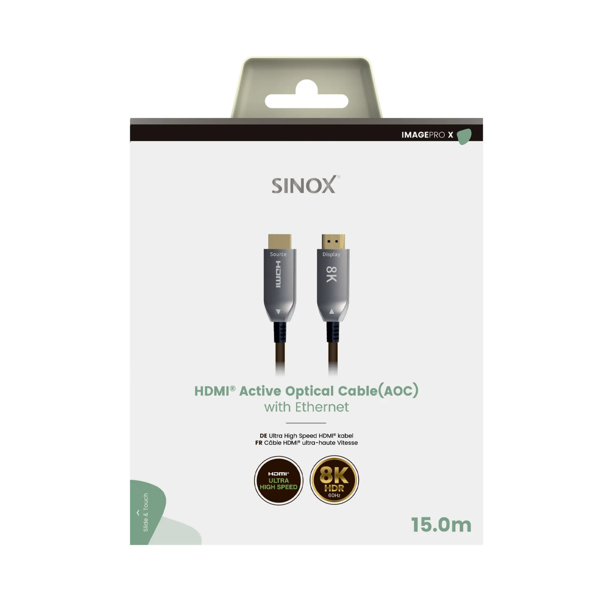 Sinox PRO X HDMI™ Optical Cable 8K60Hz+E. 15m. Black