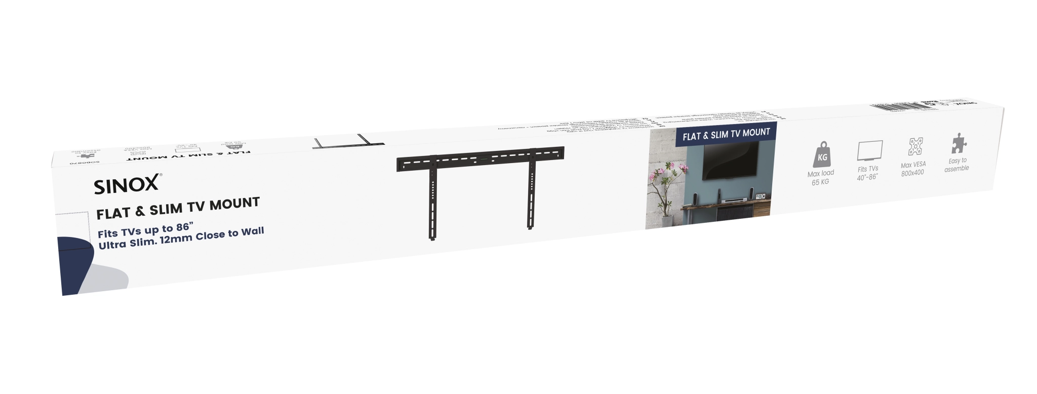 Sinox One TV Wall Mount. 40"-86". Black