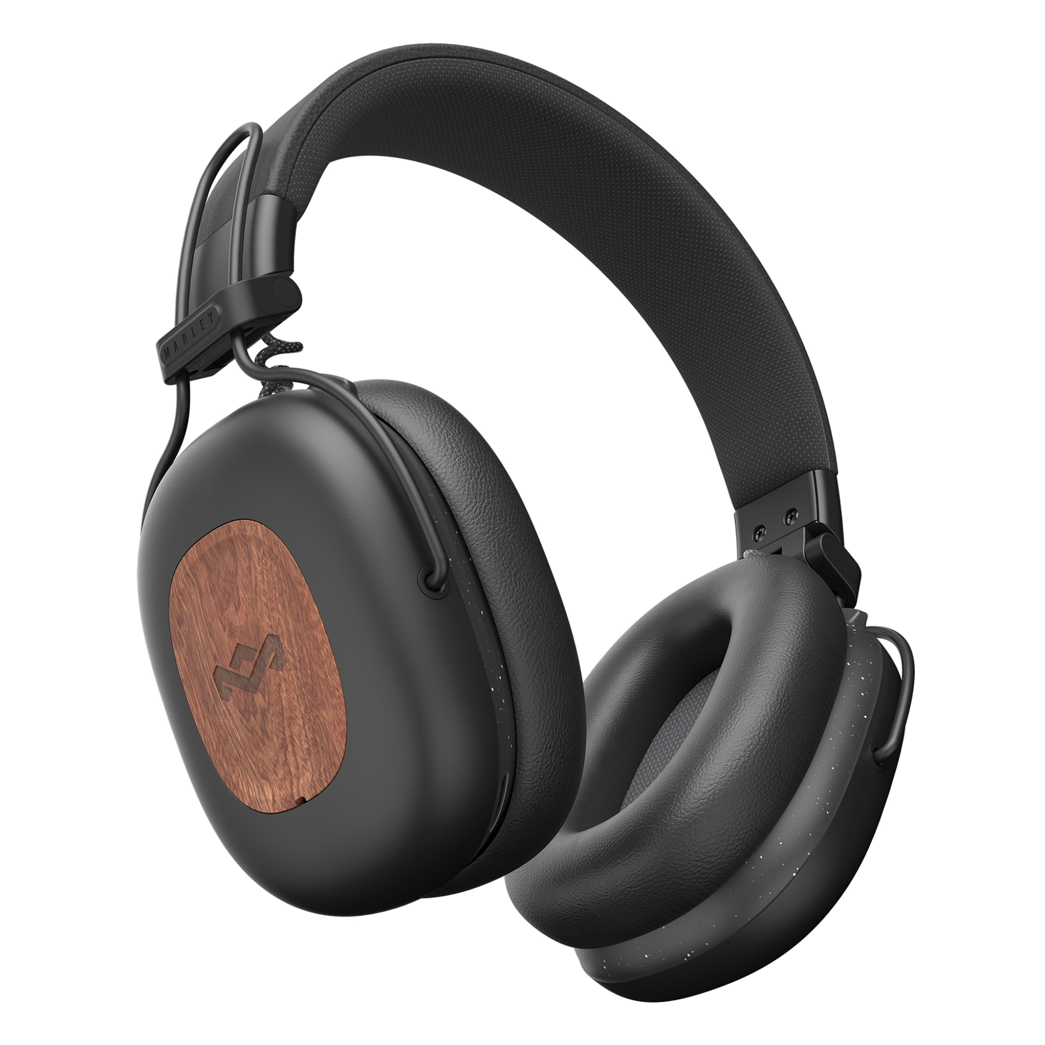 Marley Positive Vibration Rebel ANC Headphones. Black
