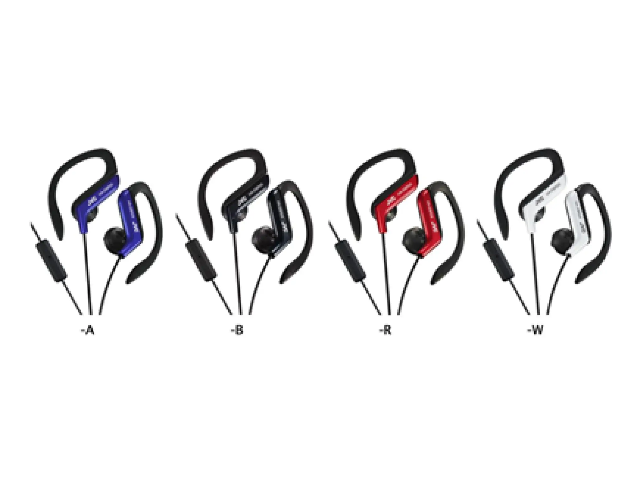 JVC Ear Clip Headphones for Sport with Remote and Microphone. Black