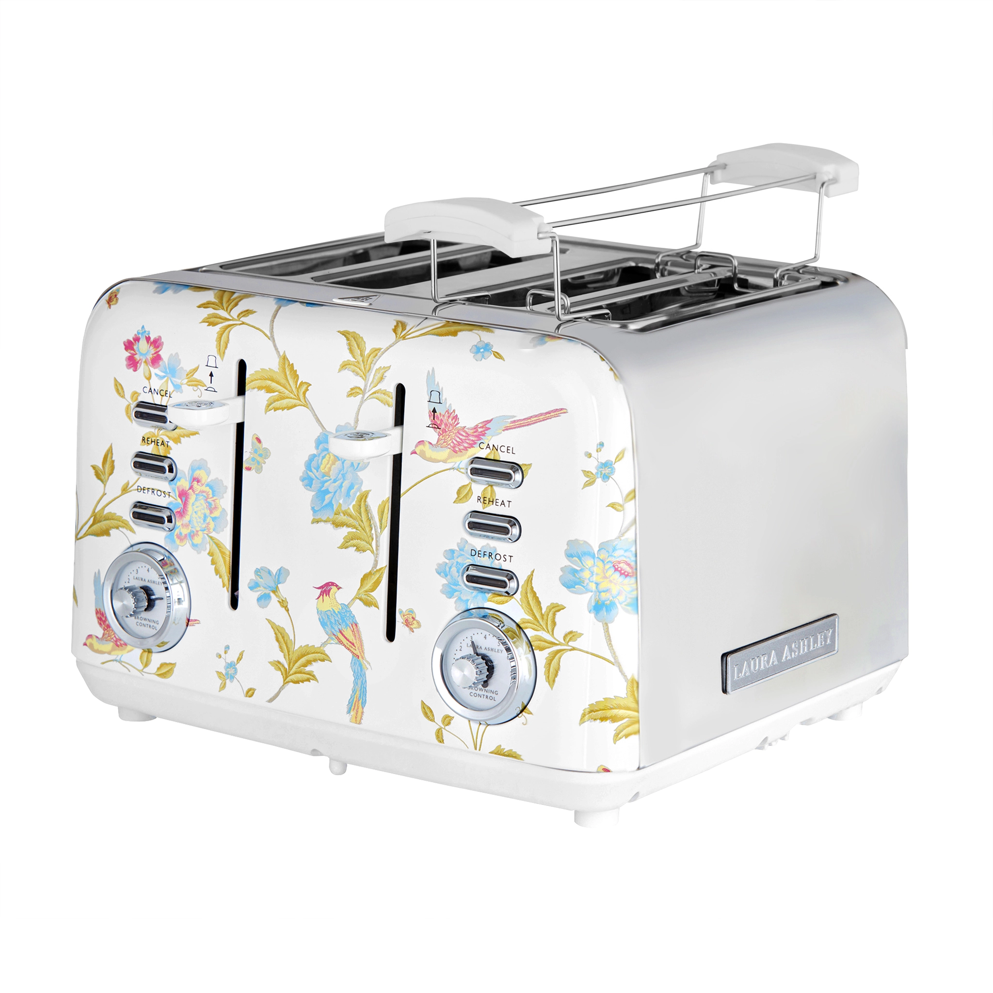 VQ Laura Ashley Slice Toaster. White/Silver