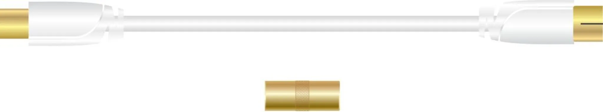 Sinox 70dB Antenna Cable. 1m. White