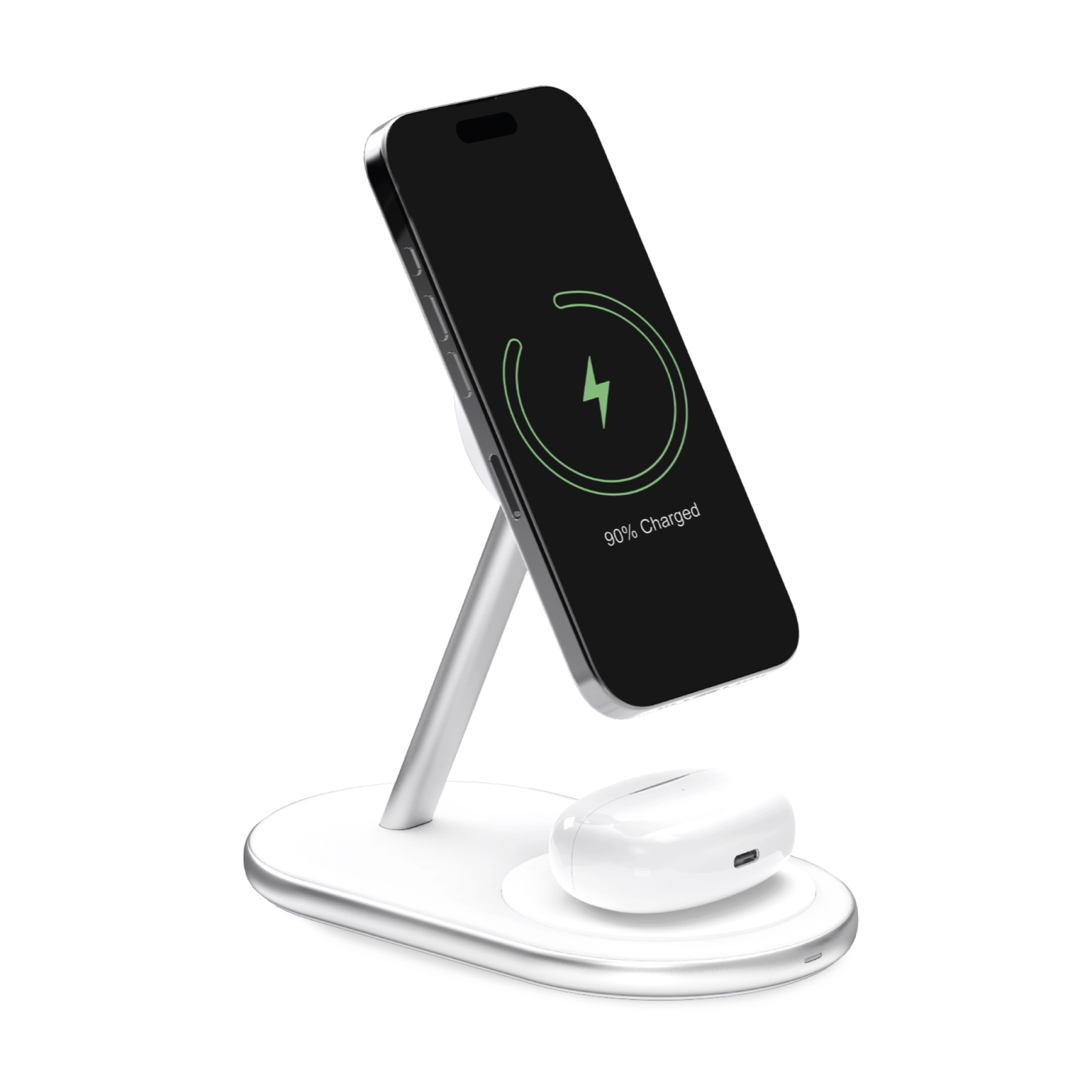 PURO 2-in-1 Charging Station with Qi2 Technology