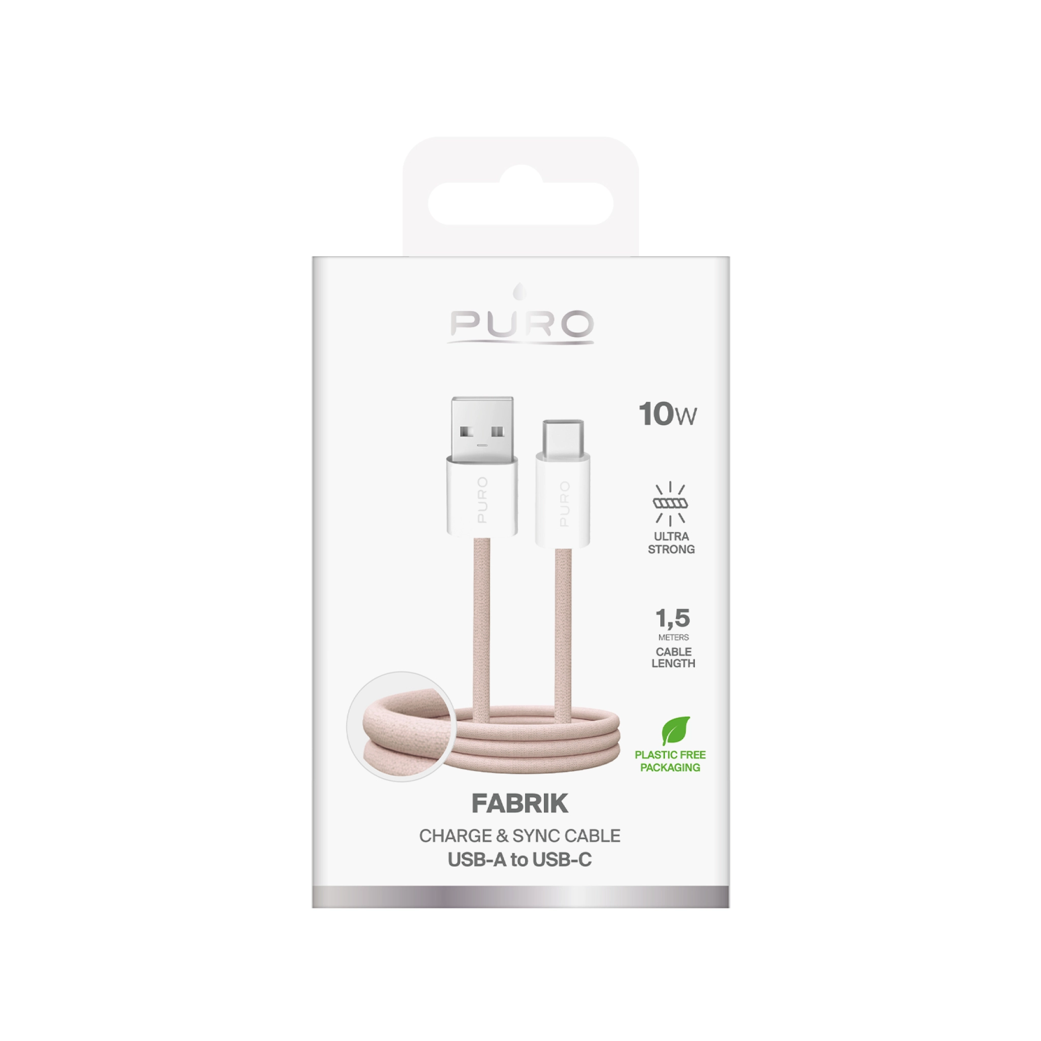 PURO Fabrik 2.0 USB-A - USB-C Charging and Synchronization Cable