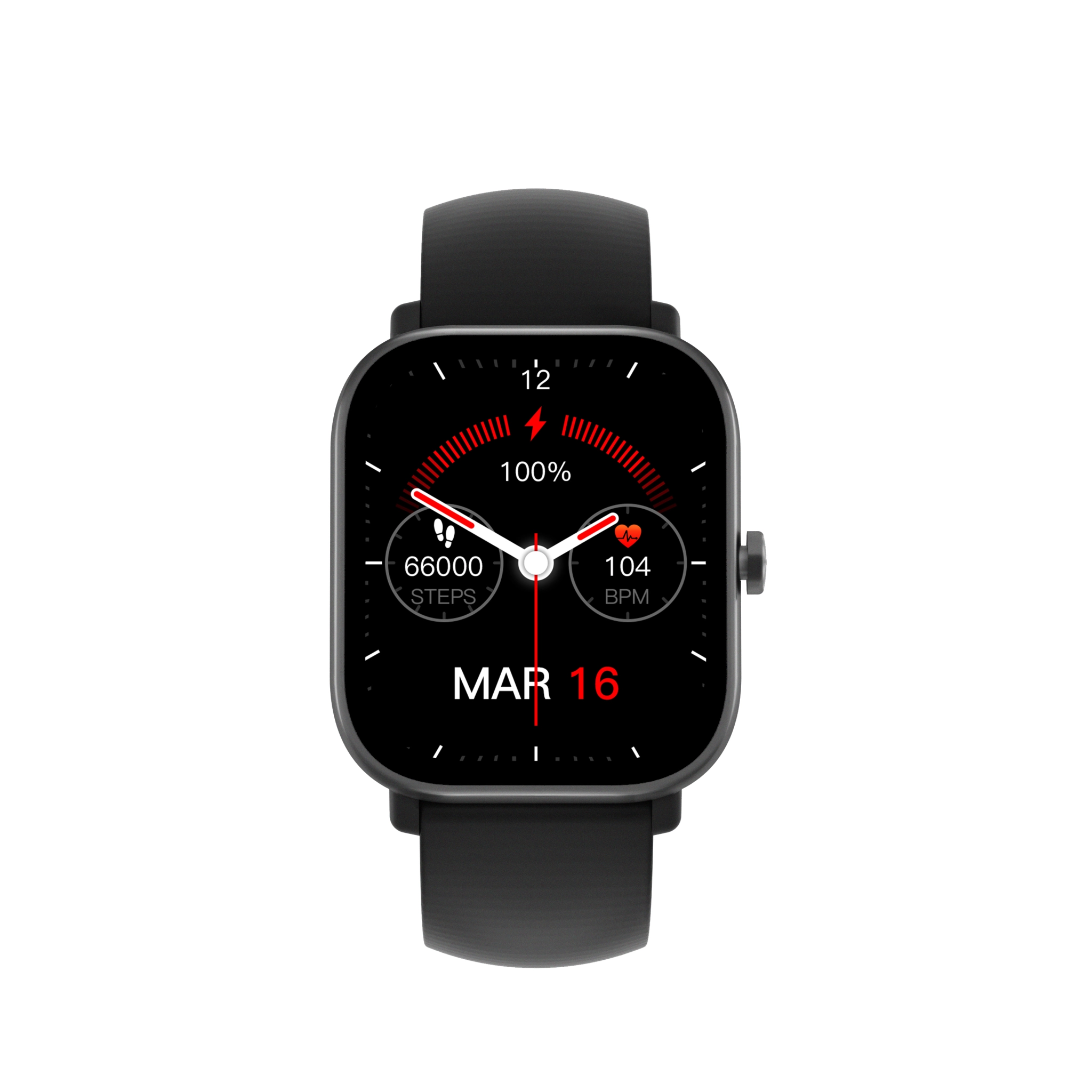 Sinox Lifestyle SQUARE Smartwatch. Black