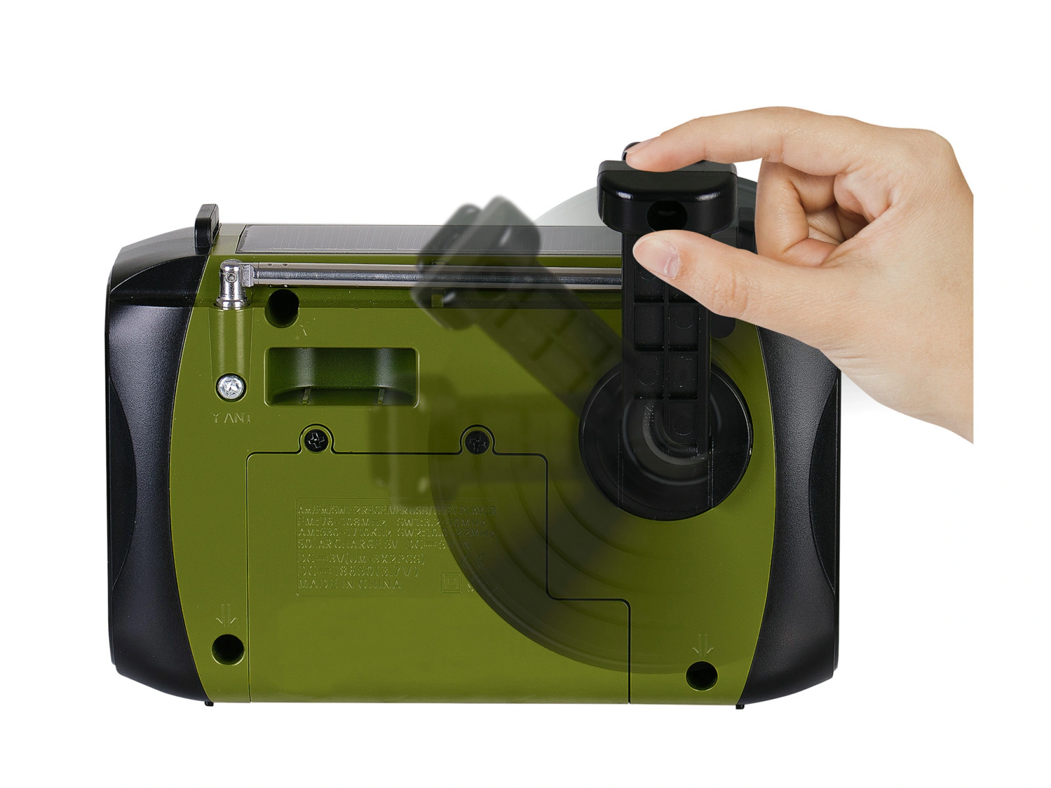 Sinox Bluetooth® Emergency Radio. Green