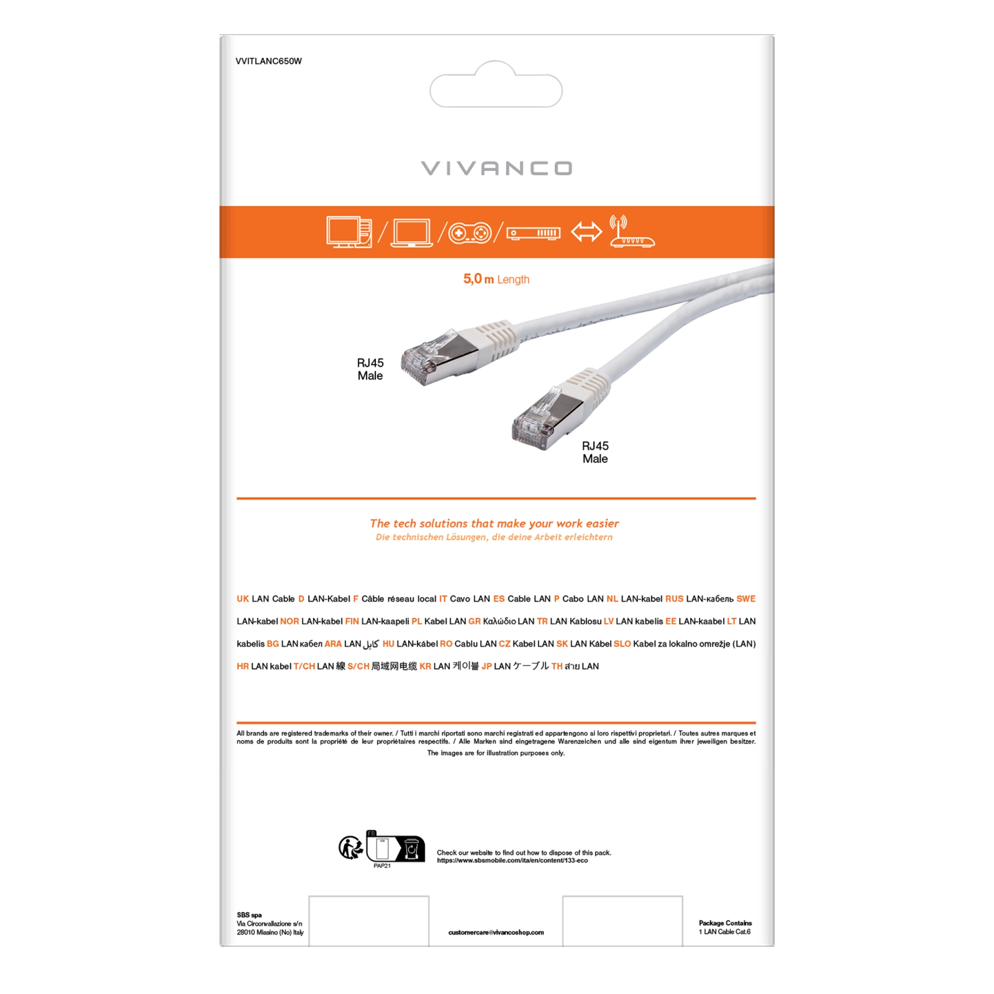 Vivanco Cat 6 network cable