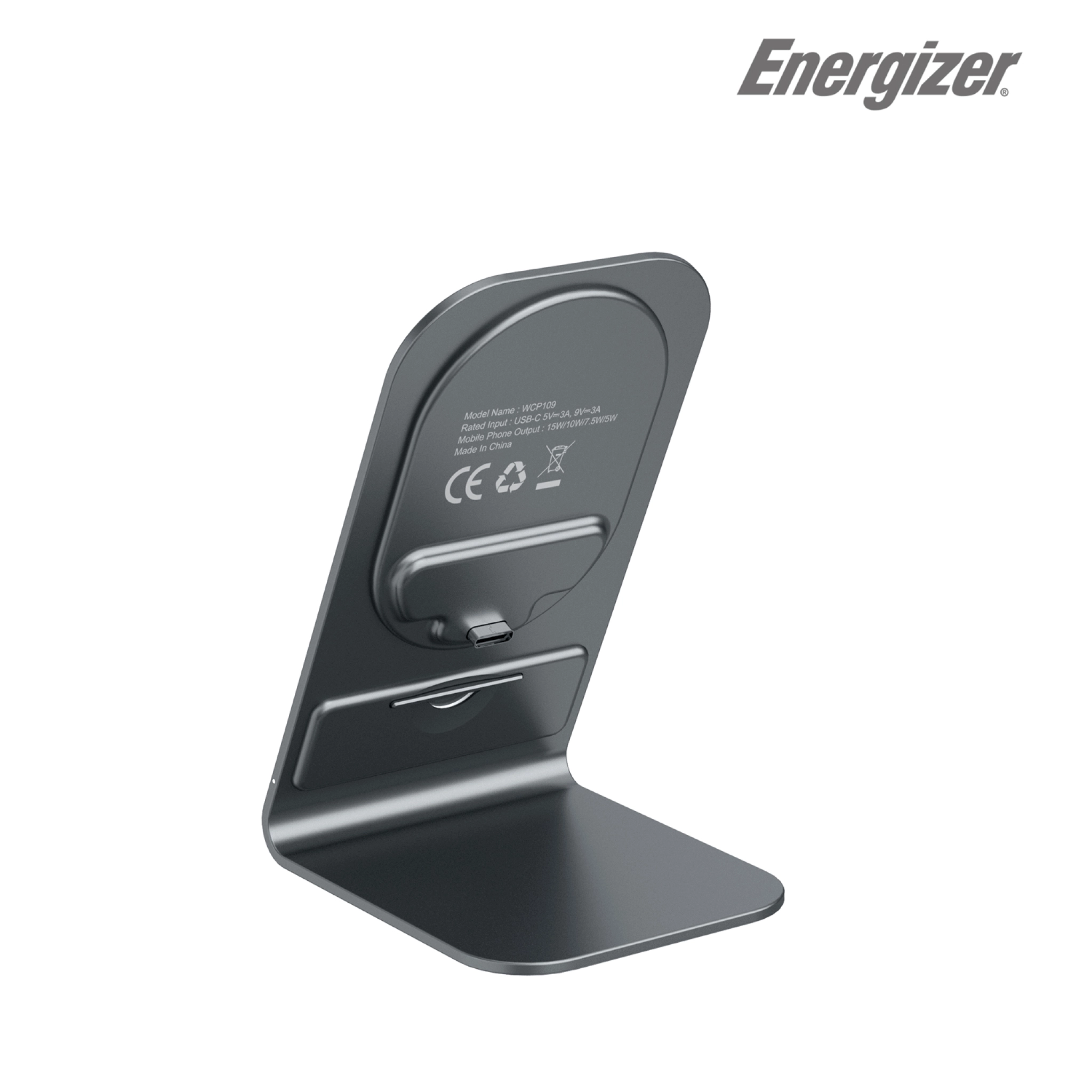 Energizer 15W Wireless Charging Stand. Black