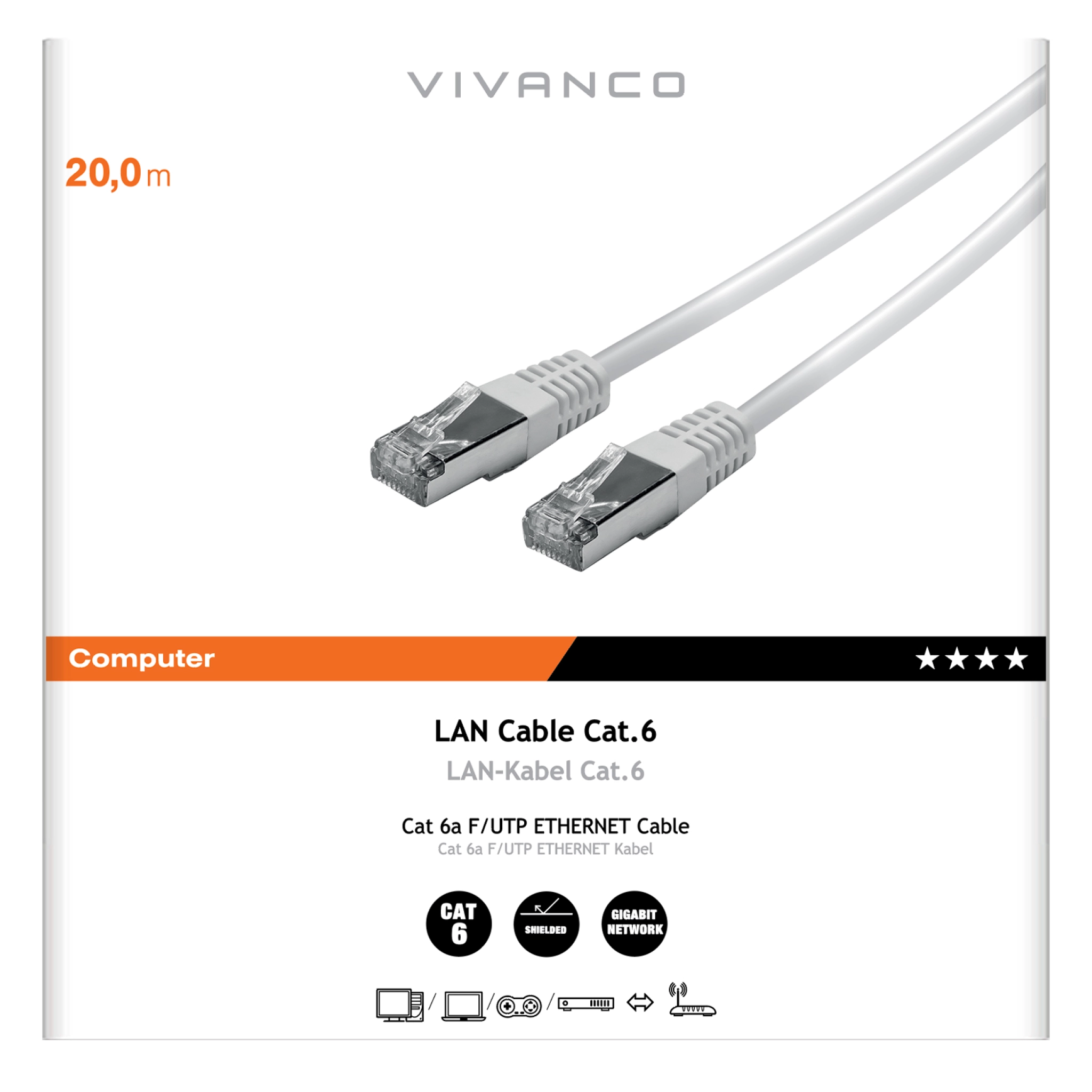 Vivanco Cat 6 network cable