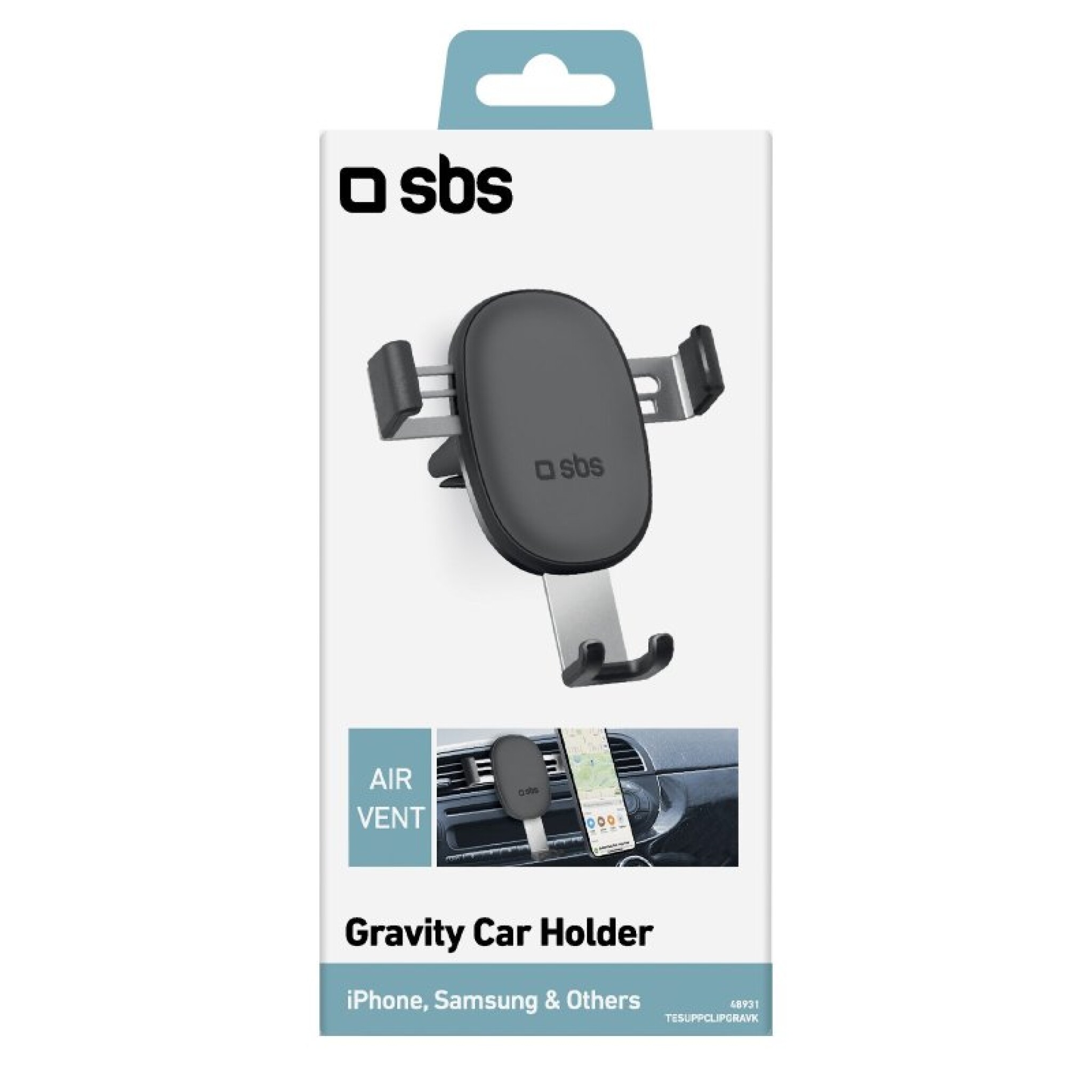 SBS Gravity Car Phone Holder. Black