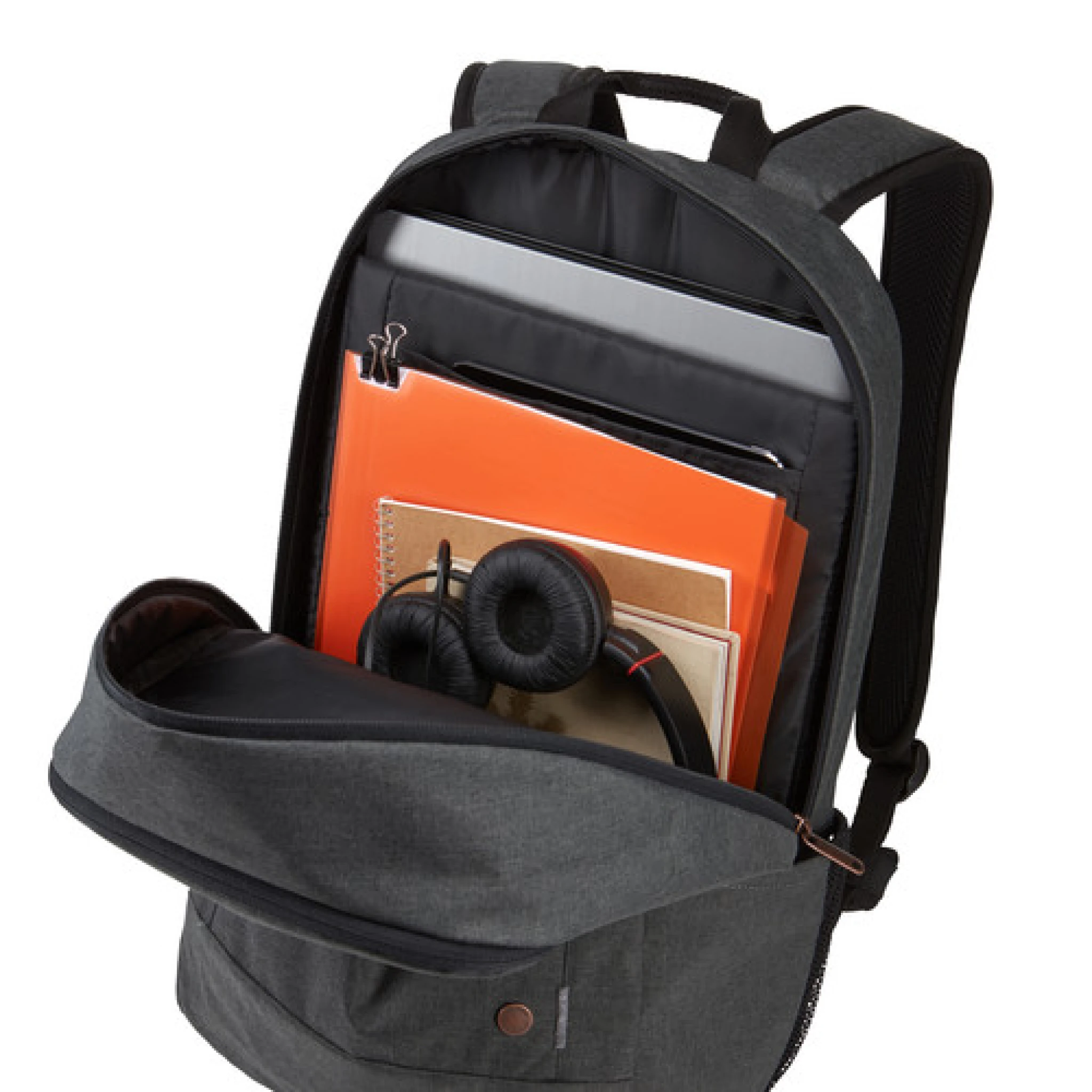 Case Logic Era 15.6" Laptop Backpack. Obsidian grey