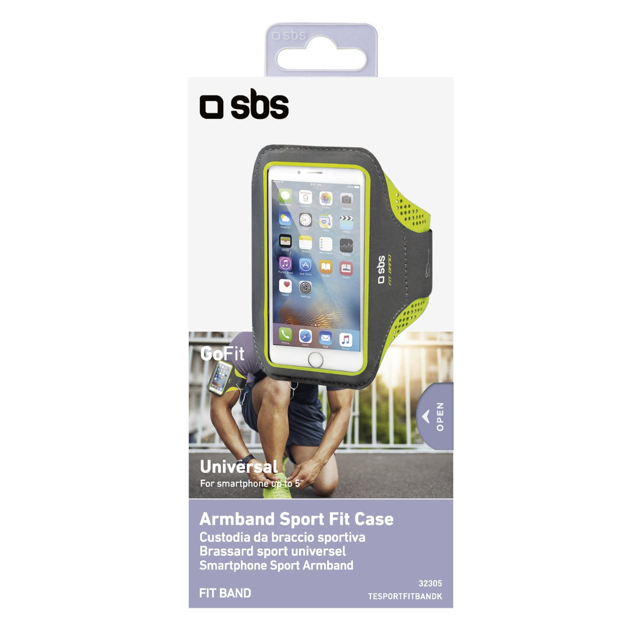 SBS Arm Phone Holder for Sports. Black/green