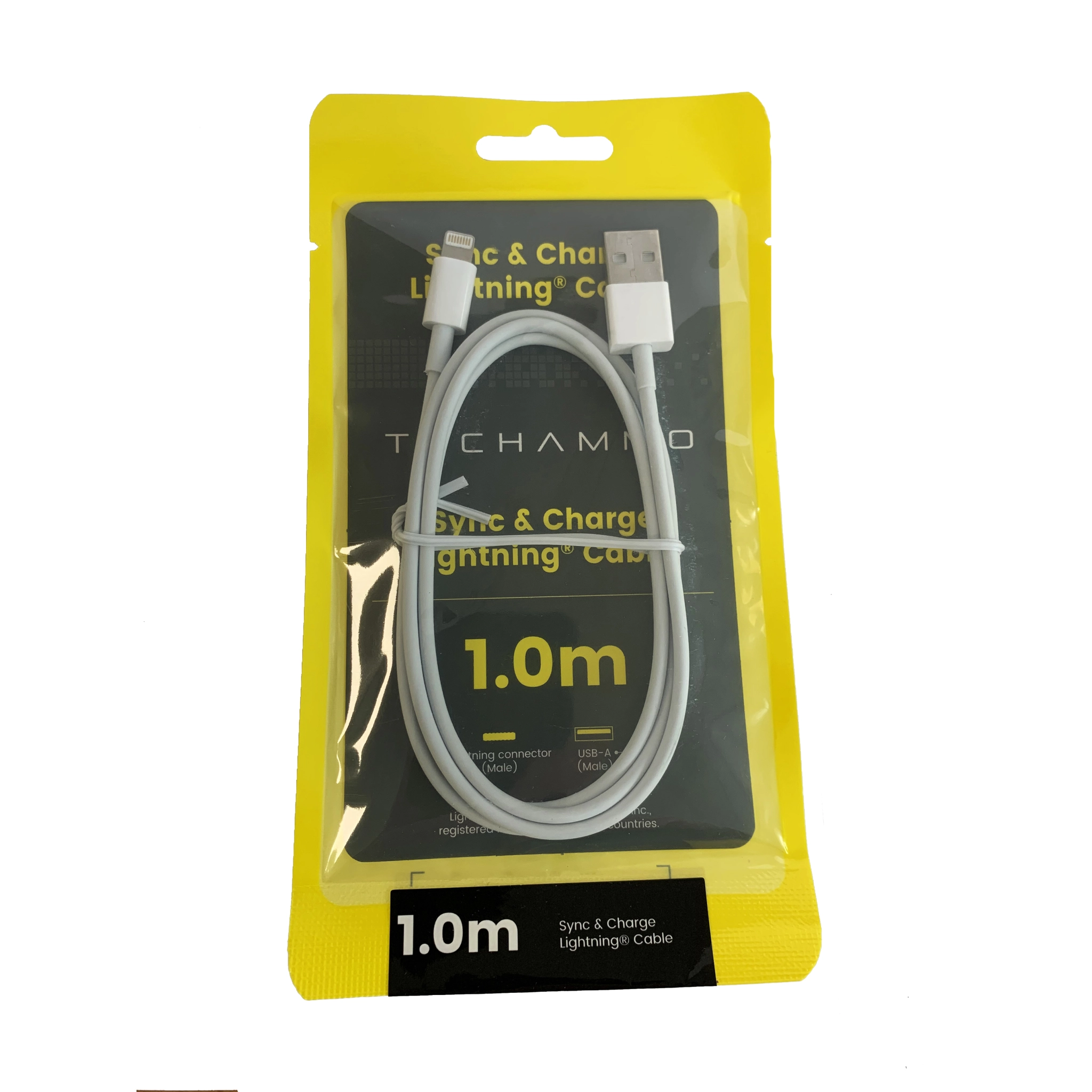 Techammo Lightning cable. 1m. White
